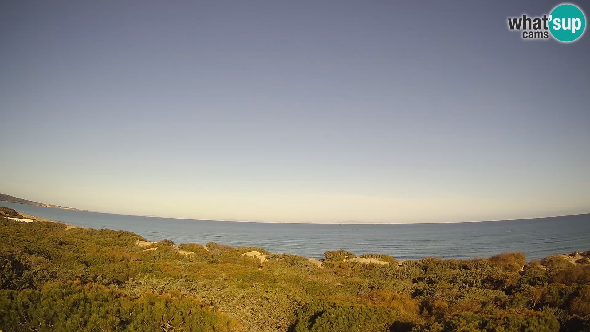 Villaplatamona, Panoramablick auf den Golf von Asinara, Platamona, Sorso, Sardinien – Live-Webcam