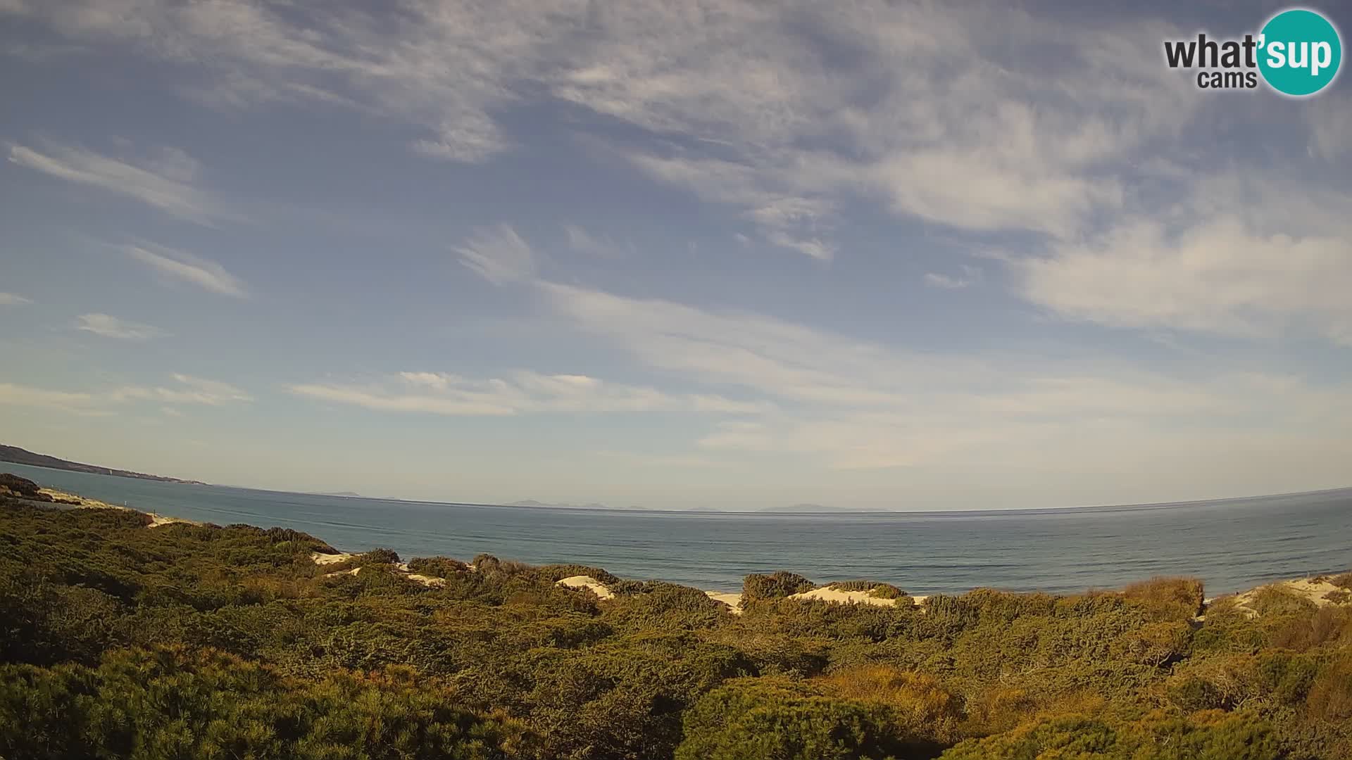 Villaplatamona, panoramski pogled na zaliv Asinara, Platamona, Sorso, Sardinija – spletna kamera v živo