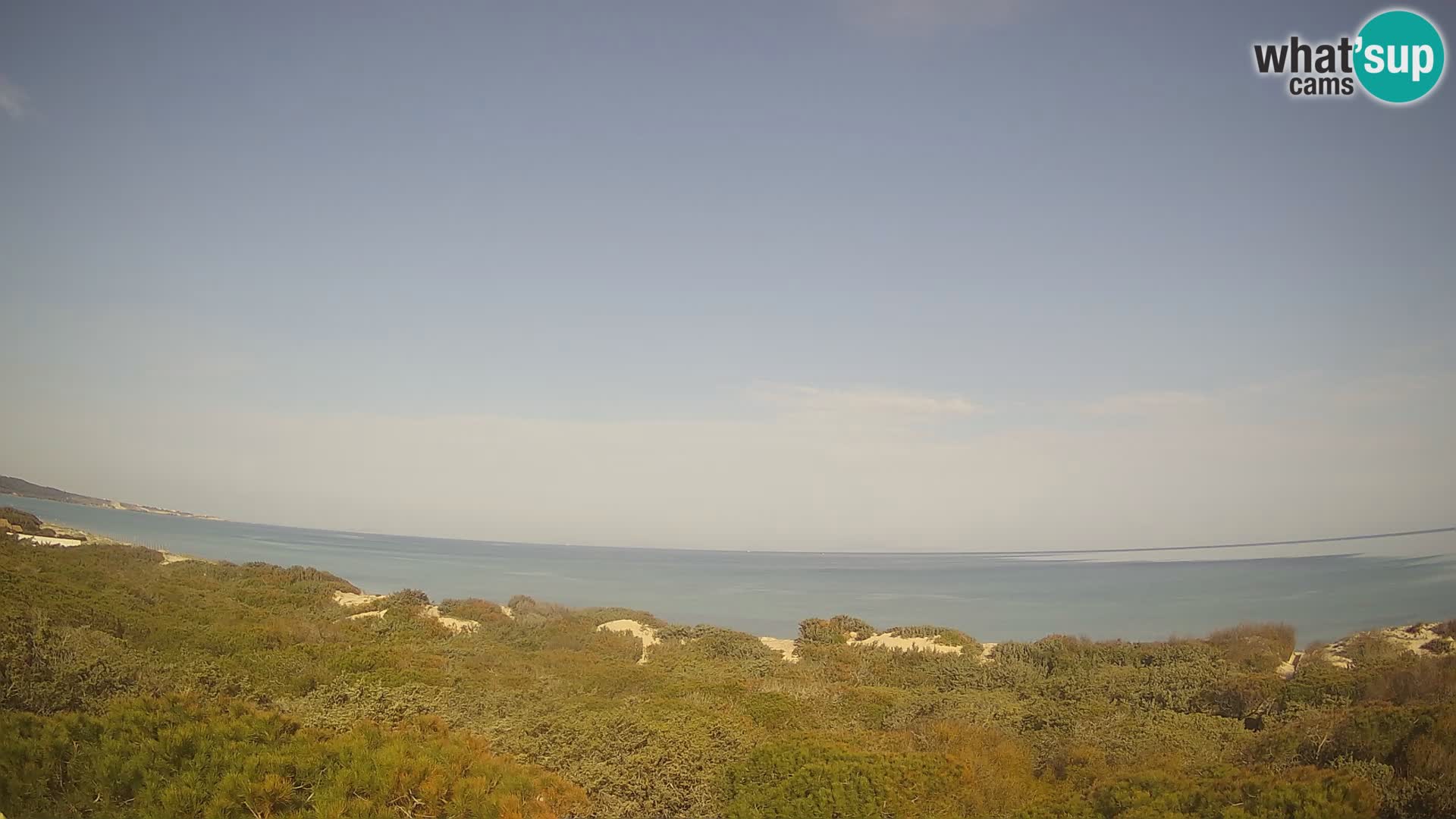 Villaplatamona, Panoramablick auf den Golf von Asinara, Platamona, Sorso, Sardinien – Live-Webcam