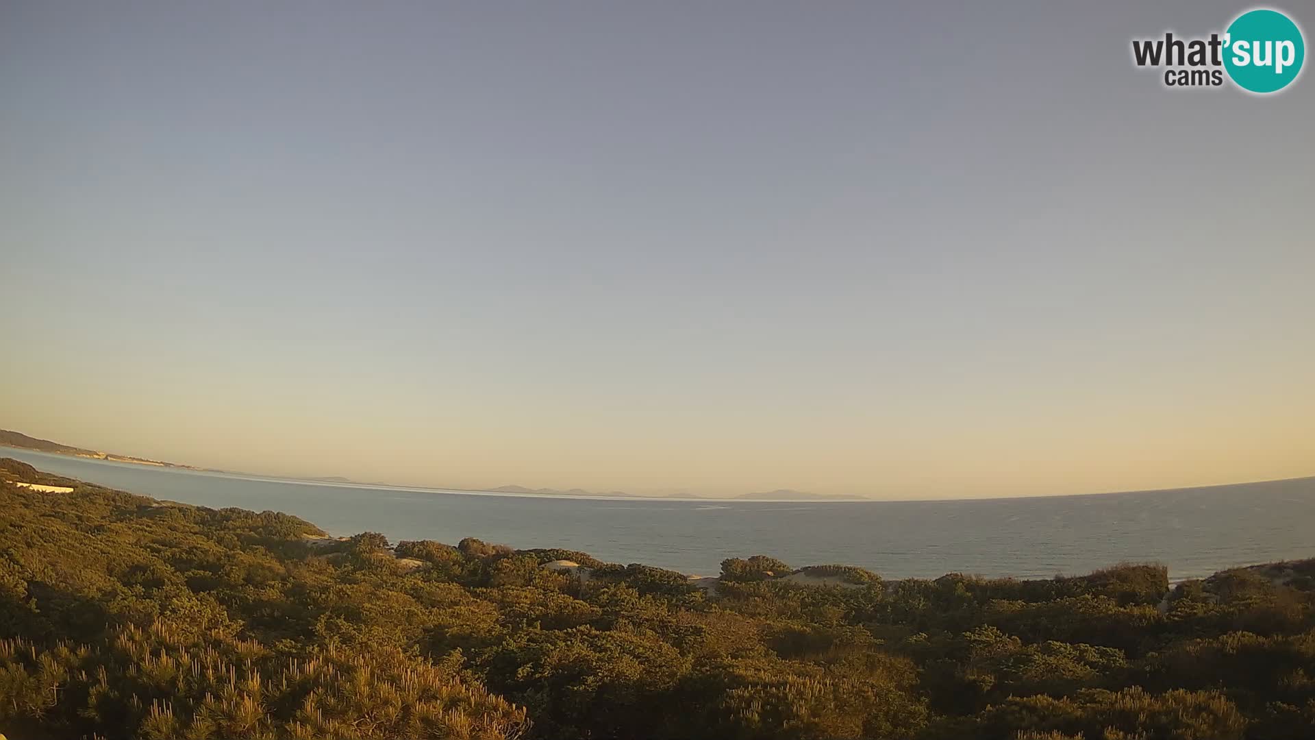 Villaplatamona, panoramski pogled na zaljev Asinara, Platamona, Sorso, Sardinija – web kamera uživo