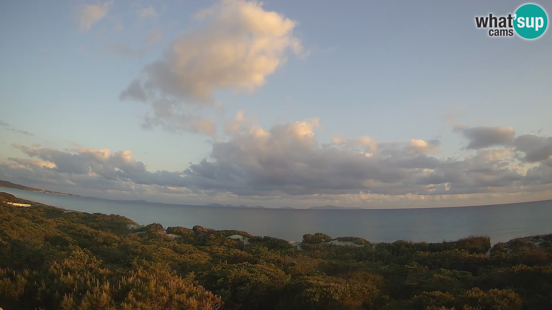 Villaplatamona, panoramski pogled na zaliv Asinara, Platamona, Sorso, Sardinija – spletna kamera v živo
