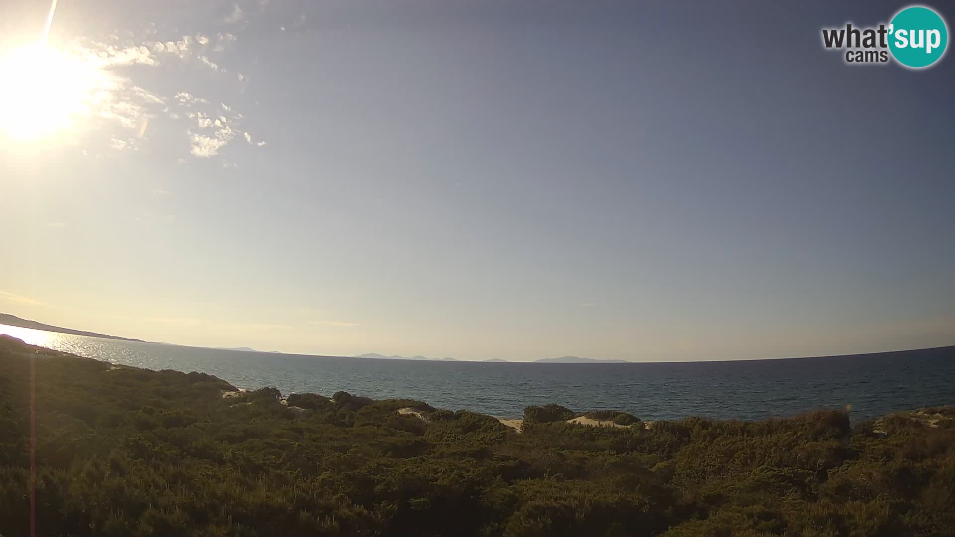 Villaplatamona, panoramski pogled na zaljev Asinara, Platamona, Sorso, Sardinija – web kamera uživo