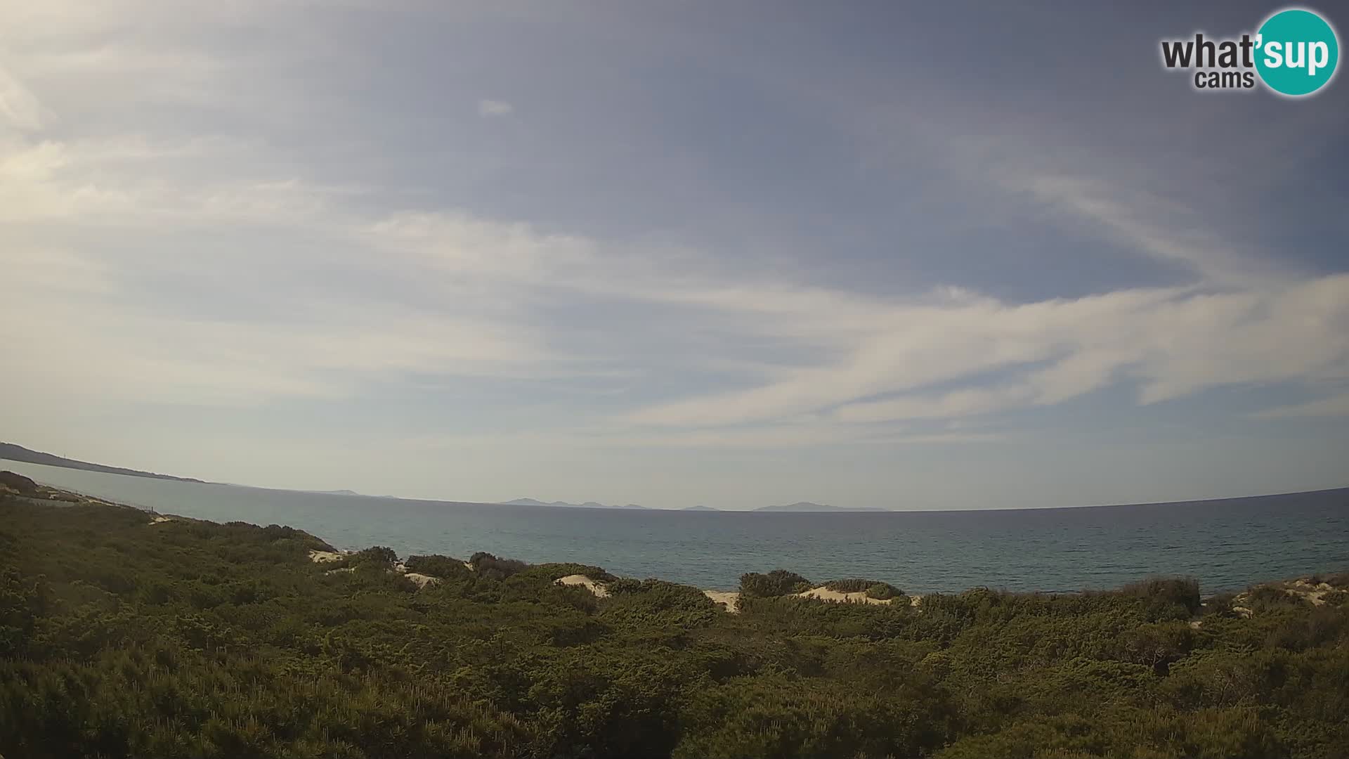Villaplatamona, panoramski pogled na zaljev Asinara, Platamona, Sorso, Sardinija – web kamera uživo