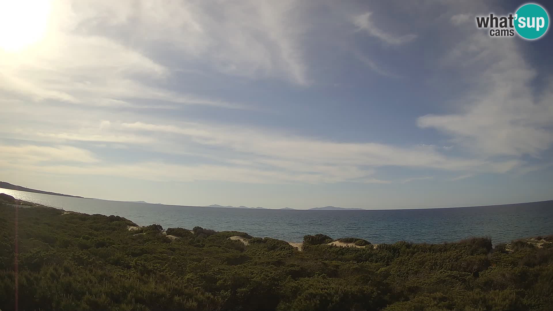 Villaplatamona, vue panoramique sur le golfe de l’Asinara, Platamona, Sorso, Sardaigne – webcam en direct