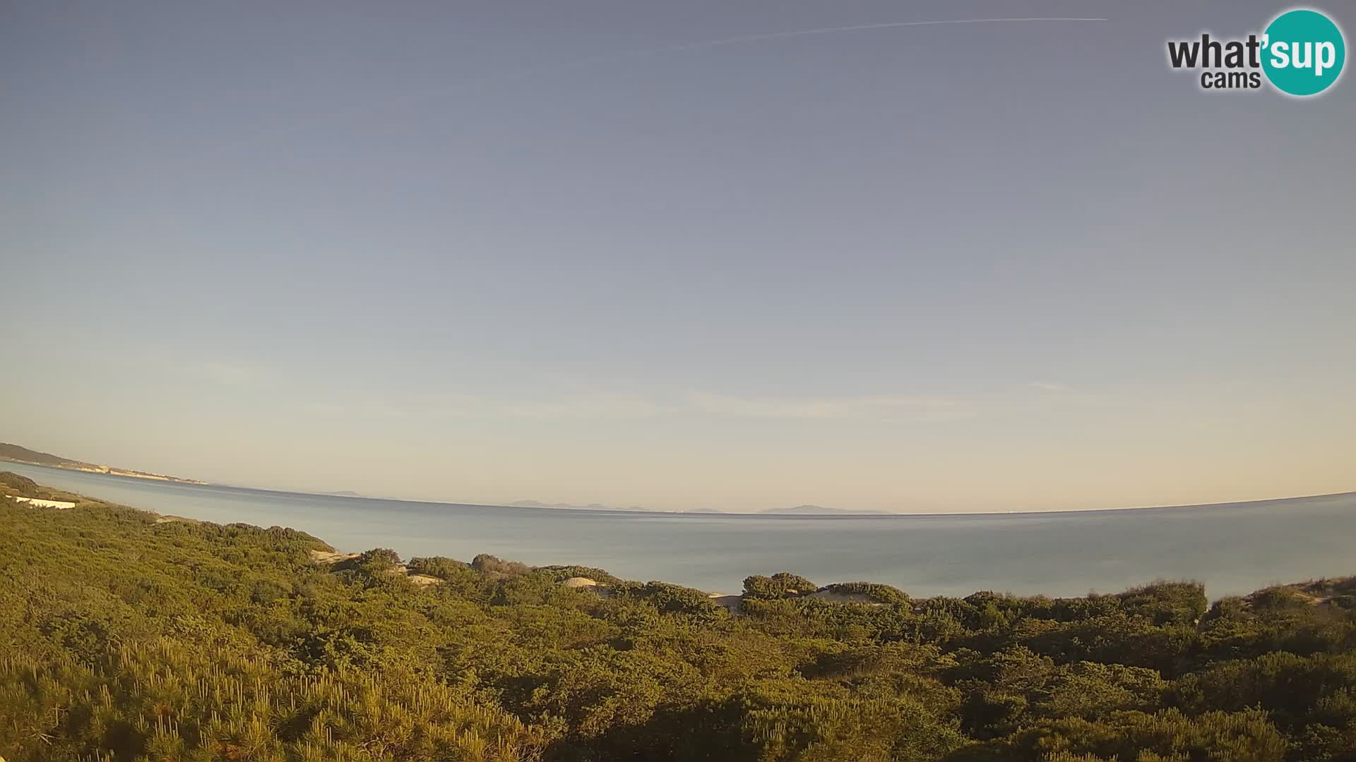Villaplatamona, Panoramablick auf den Golf von Asinara, Platamona, Sorso, Sardinien – Live-Webcam