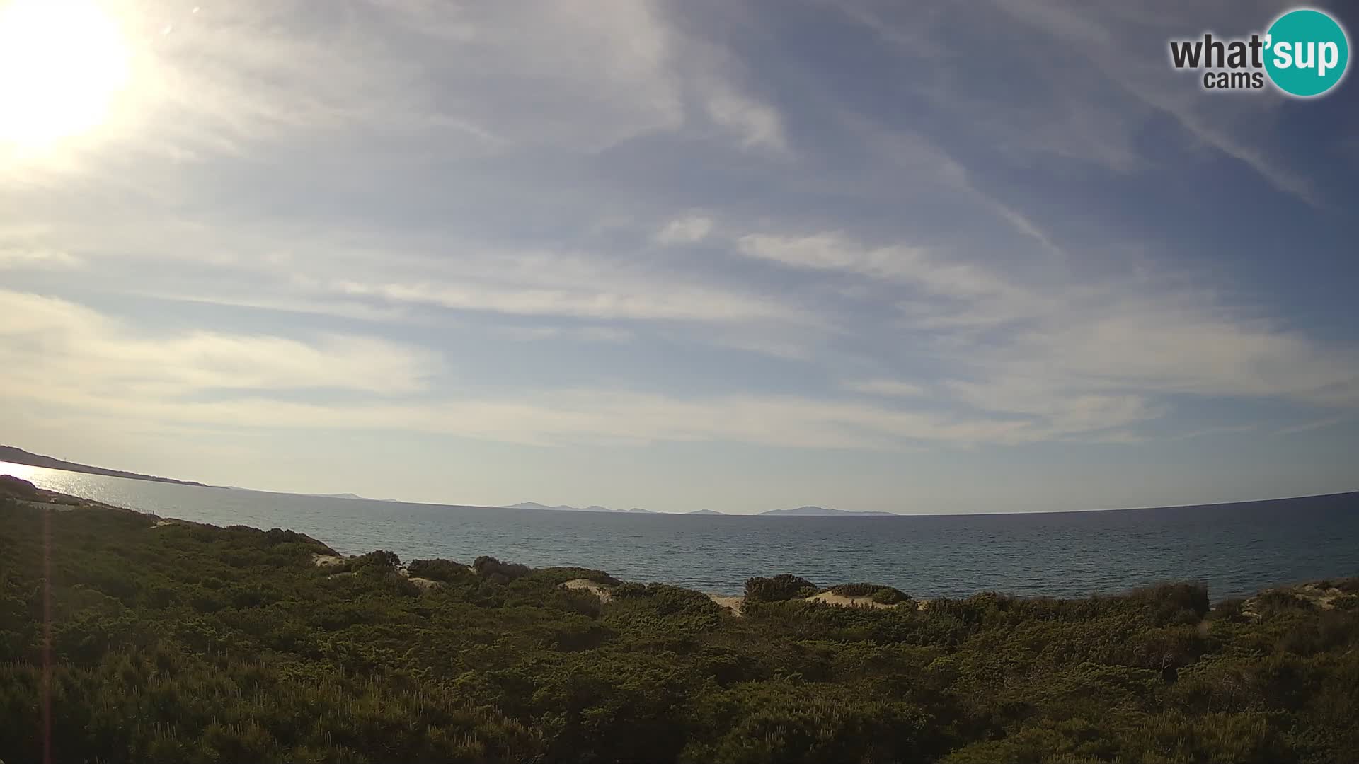Villaplatamona, panoramski pogled na zaliv Asinara, Platamona, Sorso, Sardinija – spletna kamera v živo