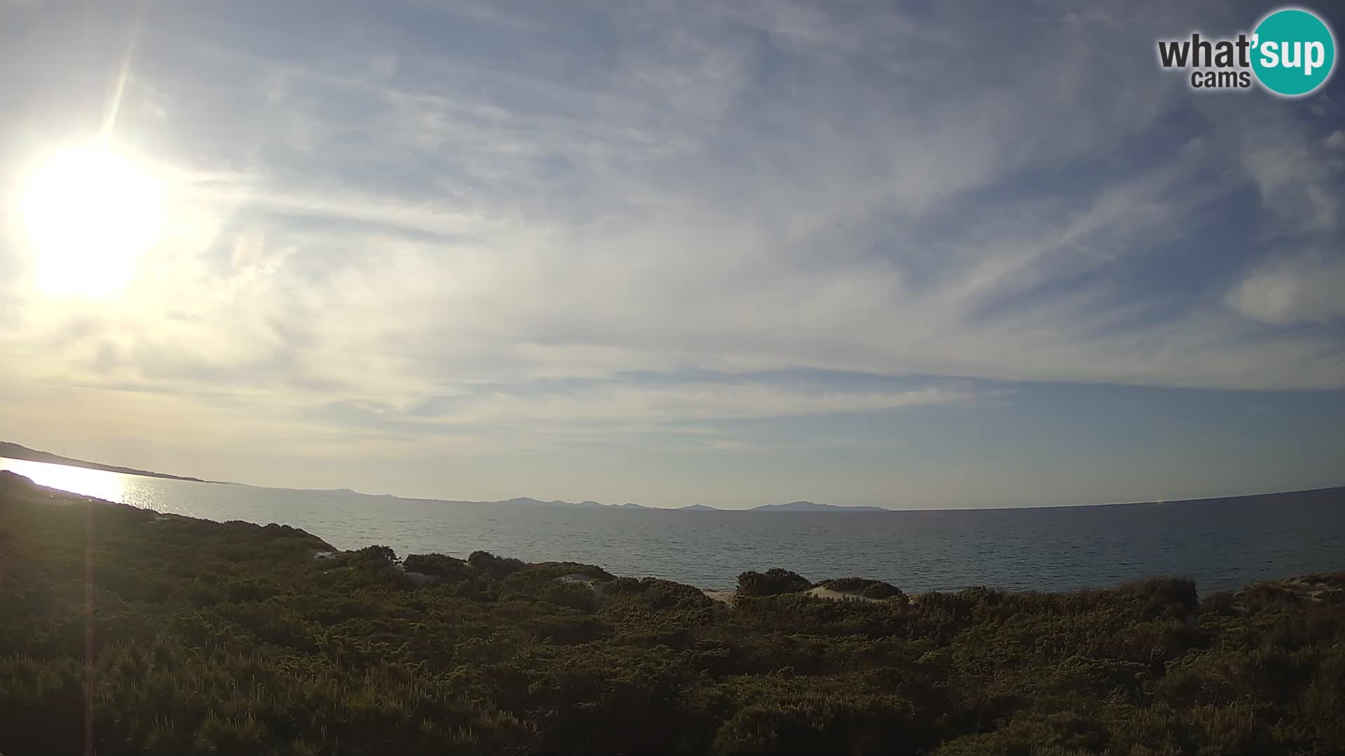 Villaplatamona, panoramski pogled na zaliv Asinara, Platamona, Sorso, Sardinija – spletna kamera v živo