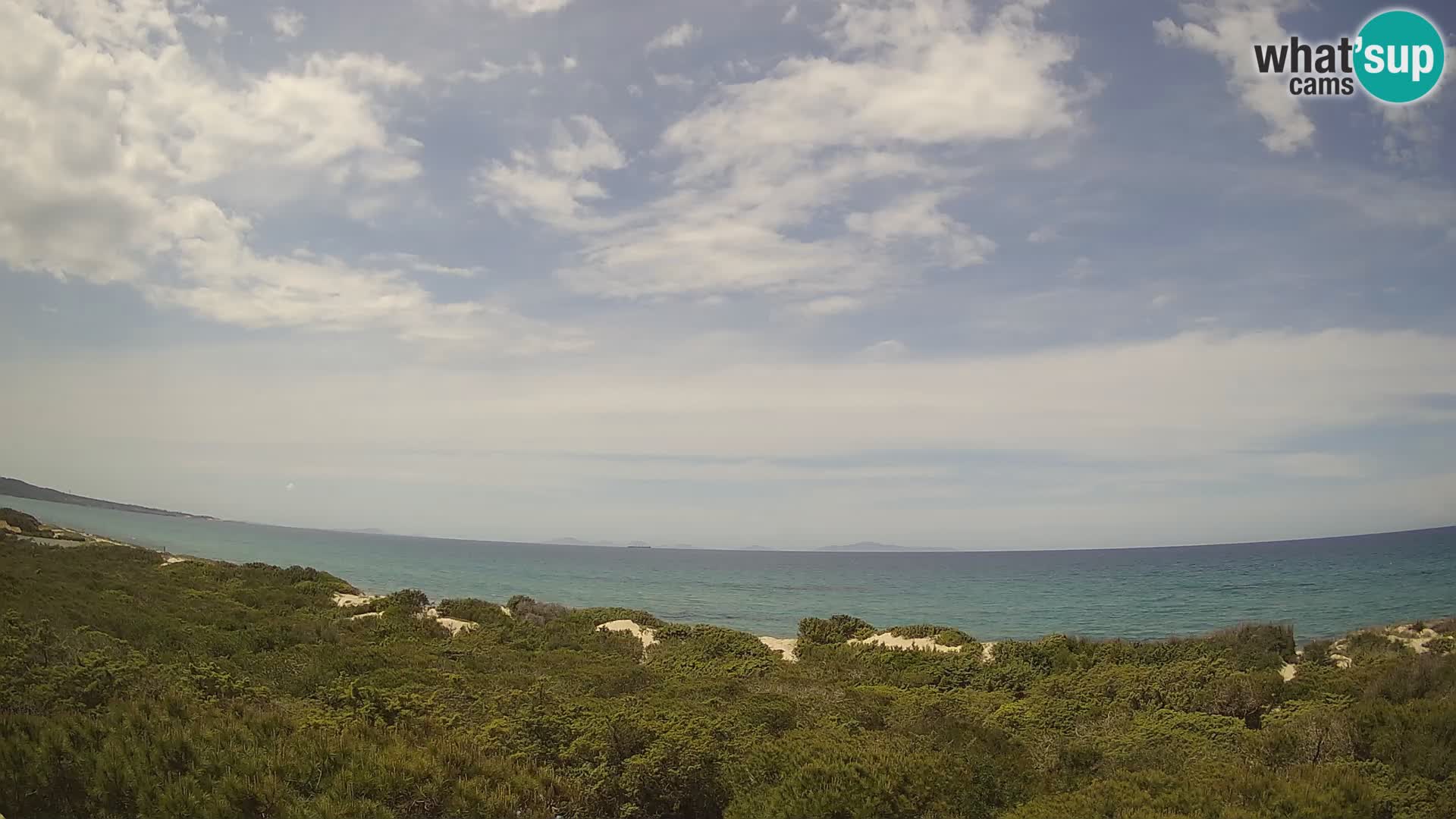 Villaplatamona, panoramski pogled na zaliv Asinara, Platamona, Sorso, Sardinija – spletna kamera v živo