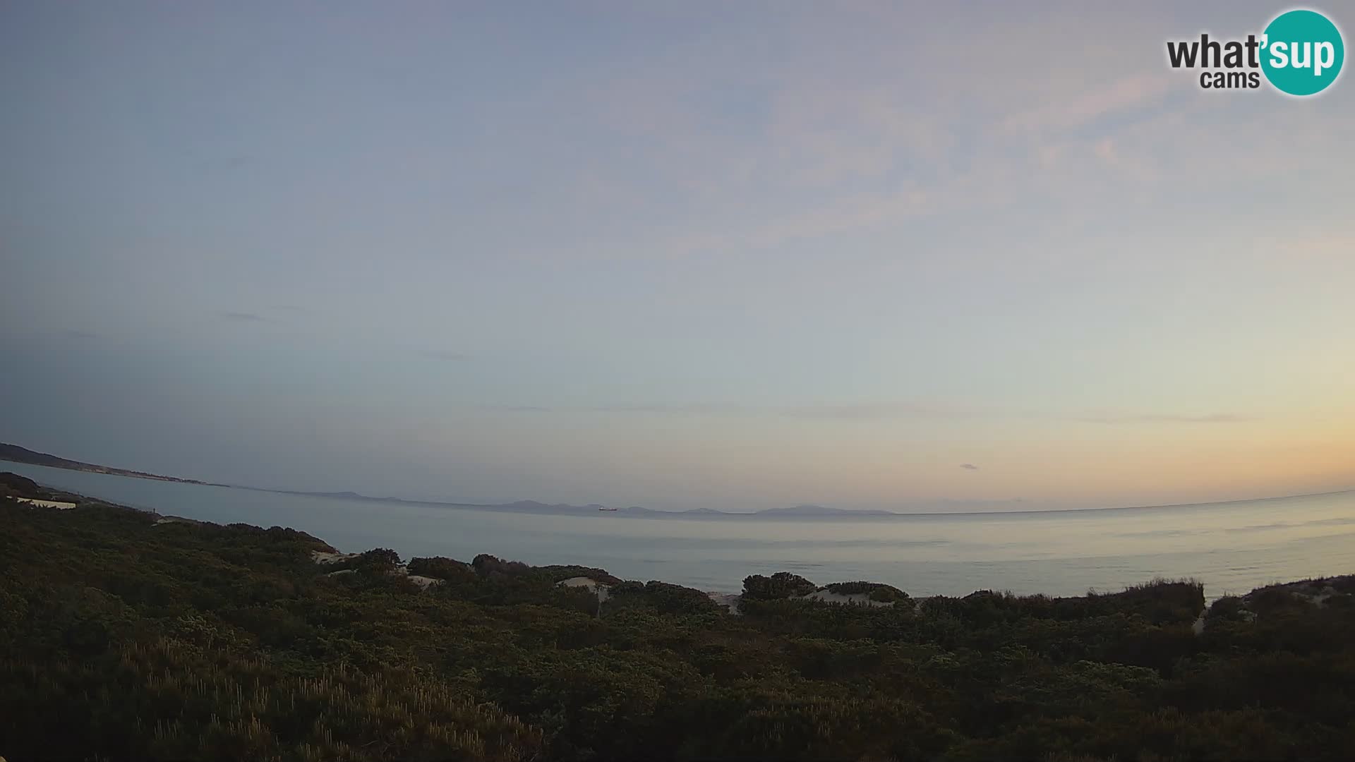 Villaplatamona, panoramski pogled na zaliv Asinara, Platamona, Sorso, Sardinija – spletna kamera v živo