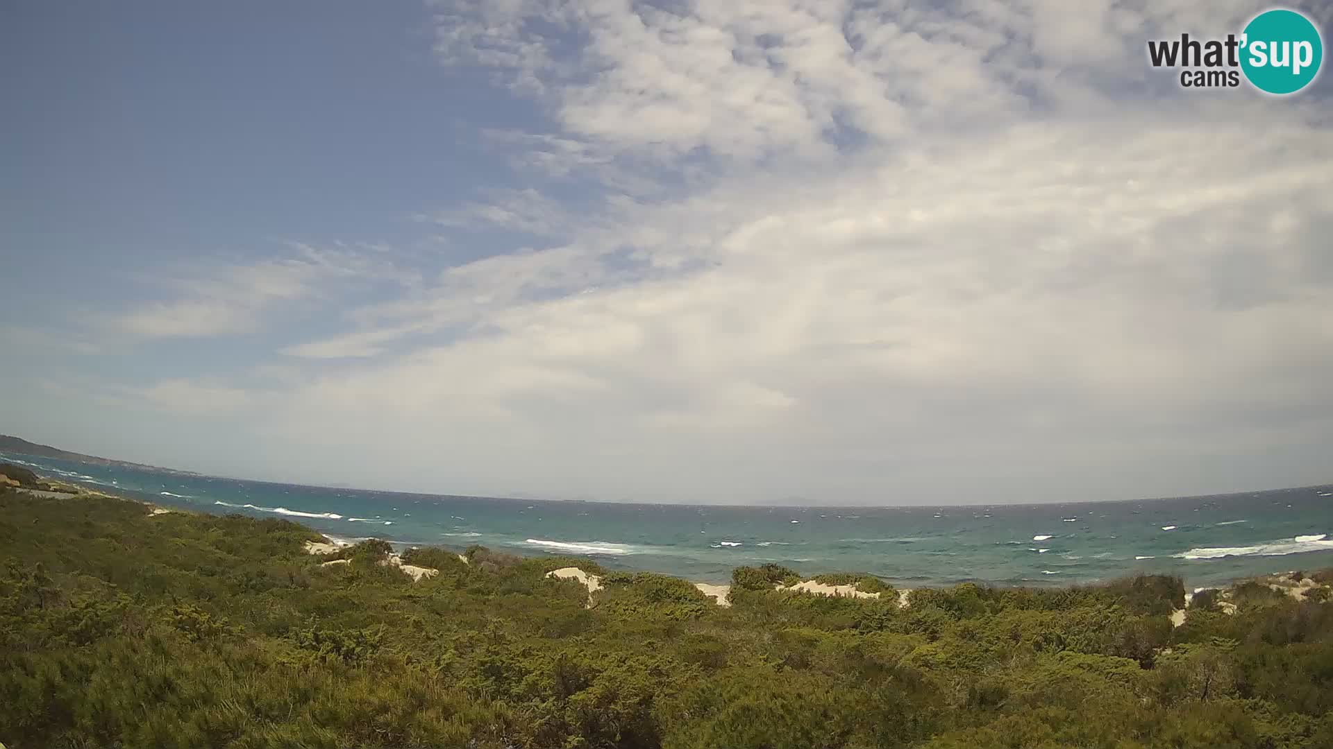 Villaplatamona, panoramski pogled na zaliv Asinara, Platamona, Sorso, Sardinija – spletna kamera v živo