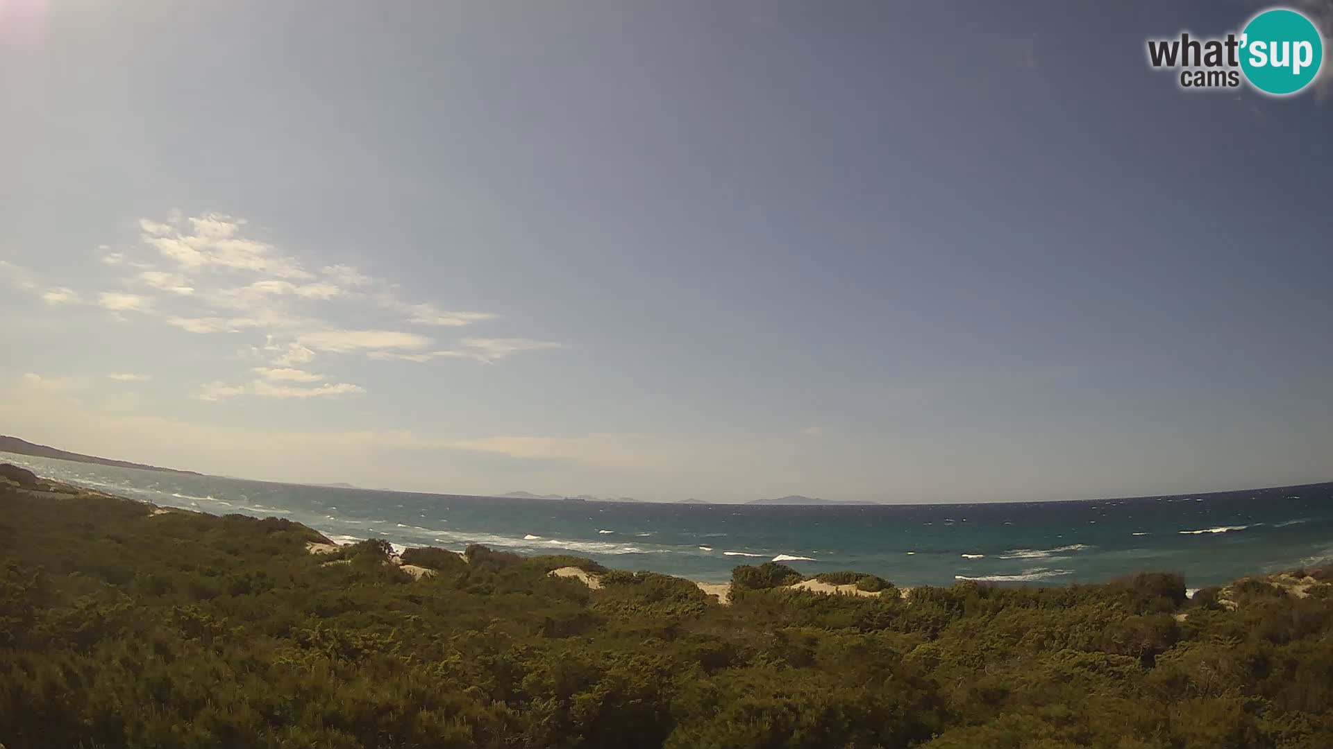 Villaplatamona, Panoramablick auf den Golf von Asinara, Platamona, Sorso, Sardinien – Live-Webcam