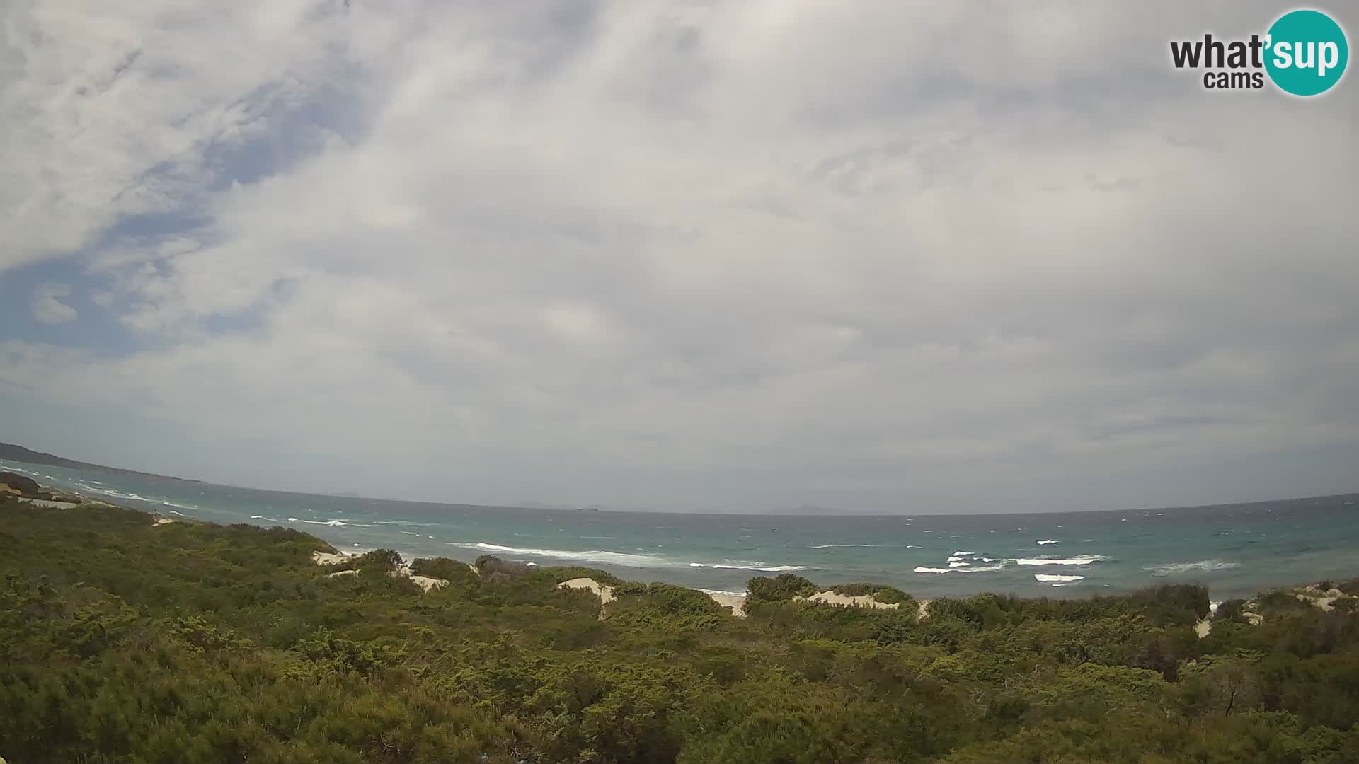 Villaplatamona, panoramski pogled na zaljev Asinara, Platamona, Sorso, Sardinija – web kamera uživo