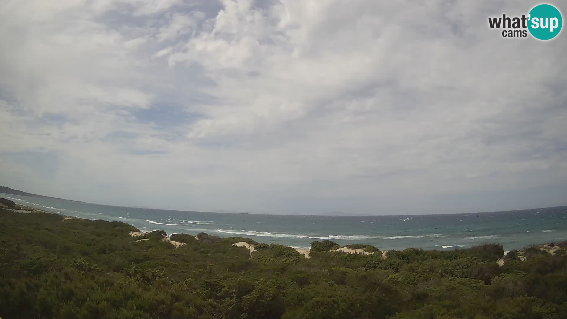 Villaplatamona, panoramski pogled na zaljev Asinara, Platamona, Sorso, Sardinija – web kamera uživo