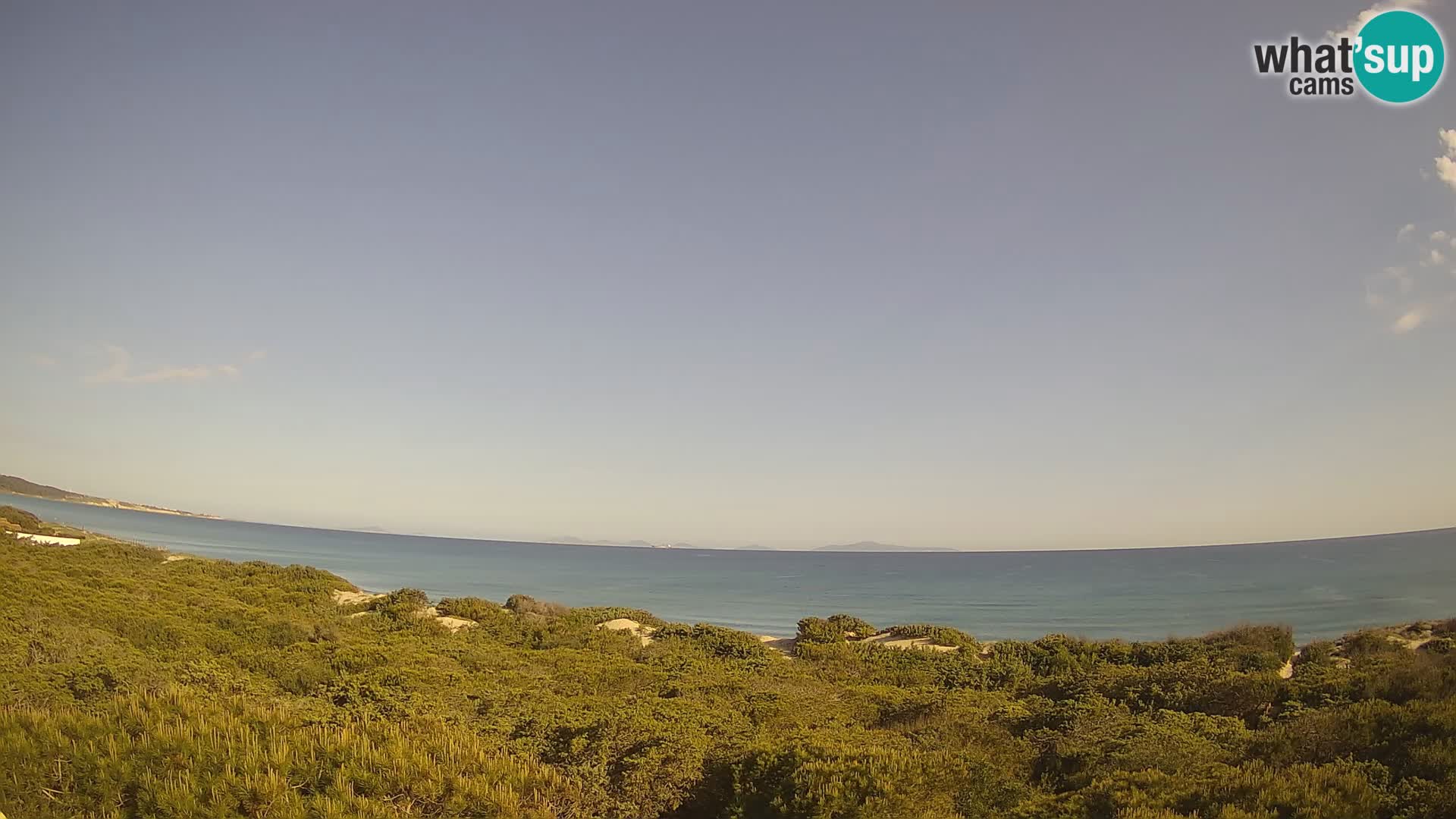 Villaplatamona, panoramski pogled na zaljev Asinara, Platamona, Sorso, Sardinija – web kamera uživo