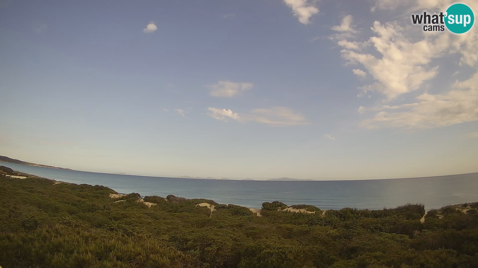 Villaplatamona, panoramski pogled na zaliv Asinara, Platamona, Sorso, Sardinija – spletna kamera v živo