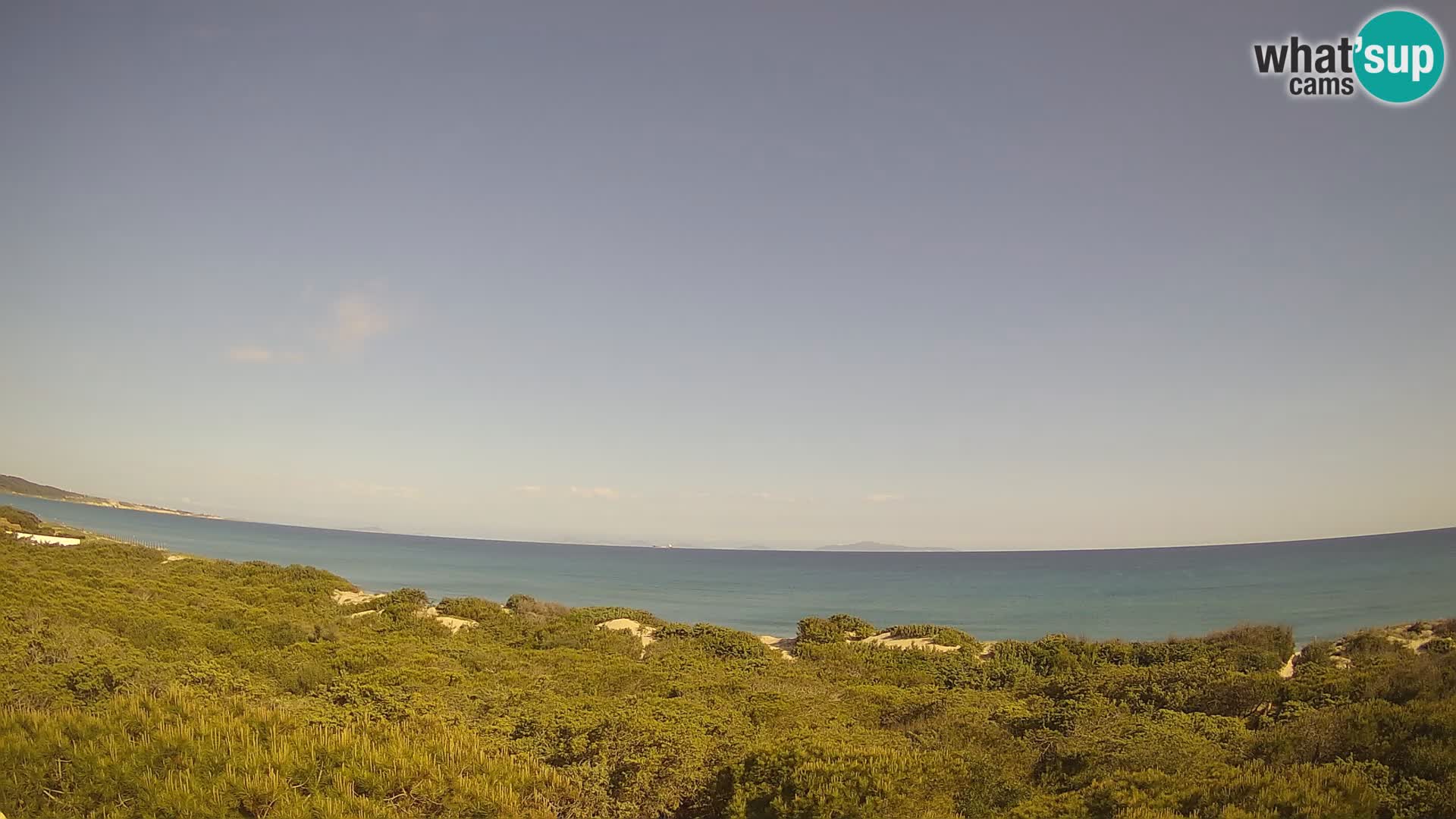 Villaplatamona, Panoramablick auf den Golf von Asinara, Platamona, Sorso, Sardinien – Live-Webcam