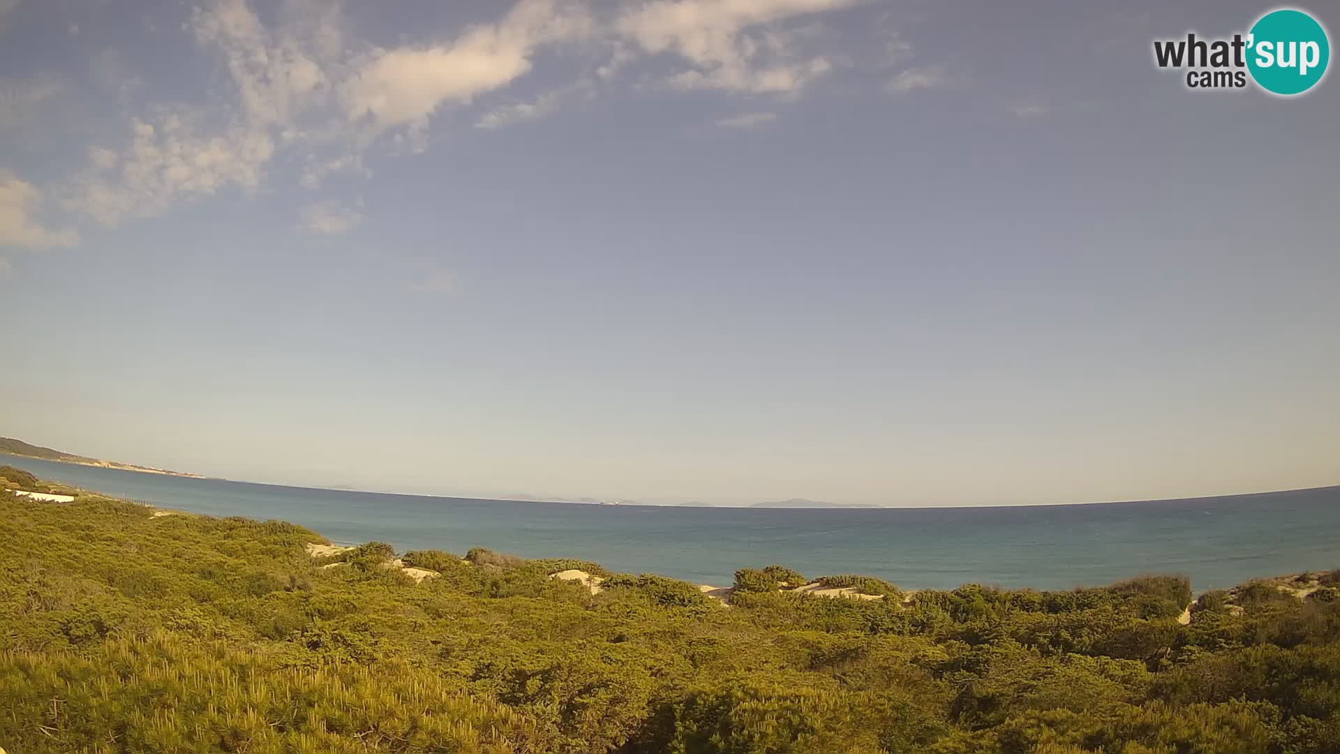 Villaplatamona, panoramski pogled na zaljev Asinara, Platamona, Sorso, Sardinija – web kamera uživo