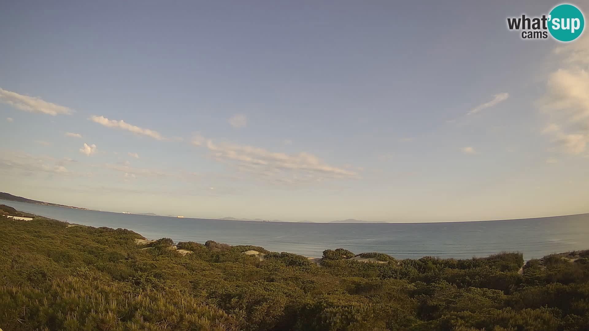 Villaplatamona, panoramski pogled na zaljev Asinara, Platamona, Sorso, Sardinija – web kamera uživo