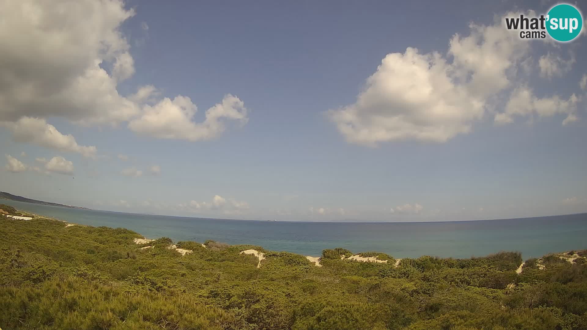 Villaplatamona, panoramski pogled na zaljev Asinara, Platamona, Sorso, Sardinija – web kamera uživo