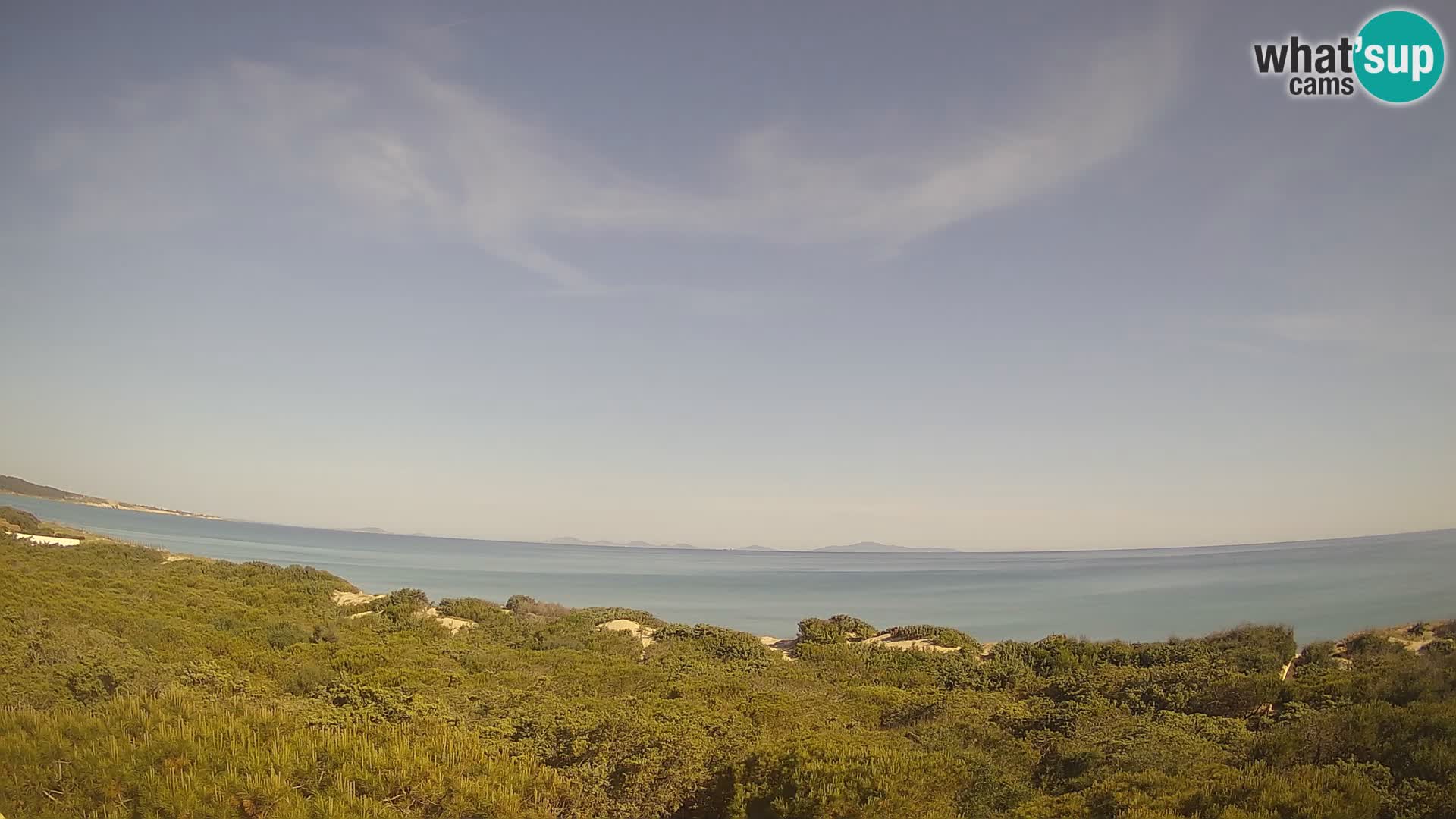 Villaplatamona, Panoramablick auf den Golf von Asinara, Platamona, Sorso, Sardinien – Live-Webcam
