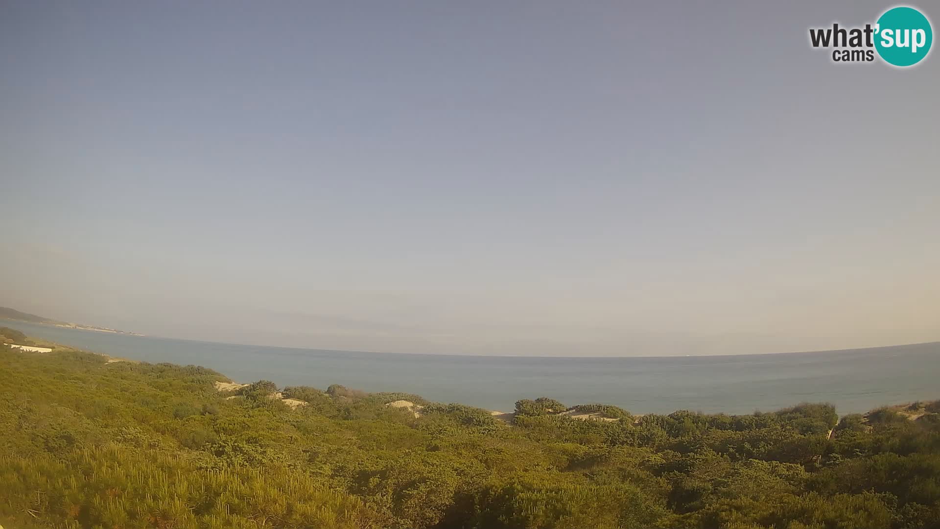 Villaplatamona, panoramski pogled na zaljev Asinara, Platamona, Sorso, Sardinija – web kamera uživo