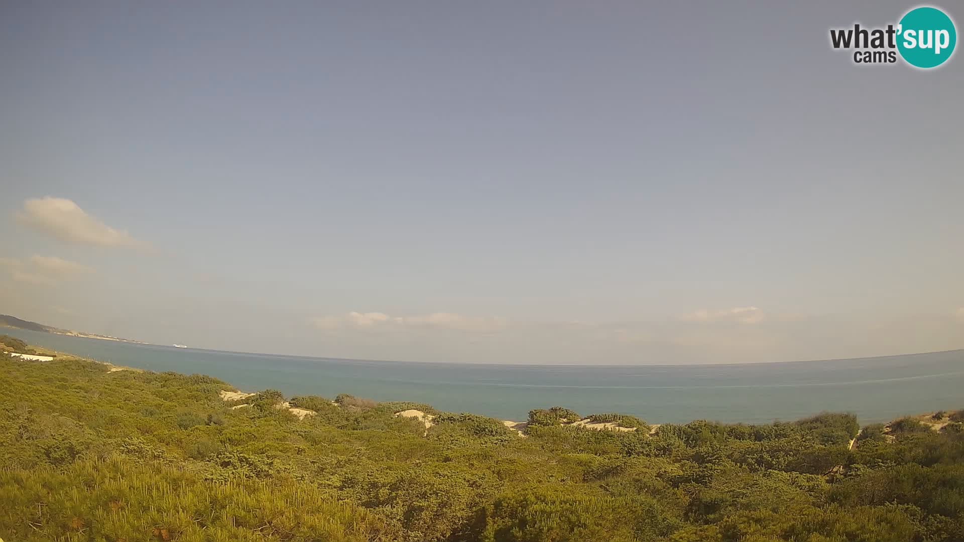 Villaplatamona, Panoramablick auf den Golf von Asinara, Platamona, Sorso, Sardinien – Live-Webcam