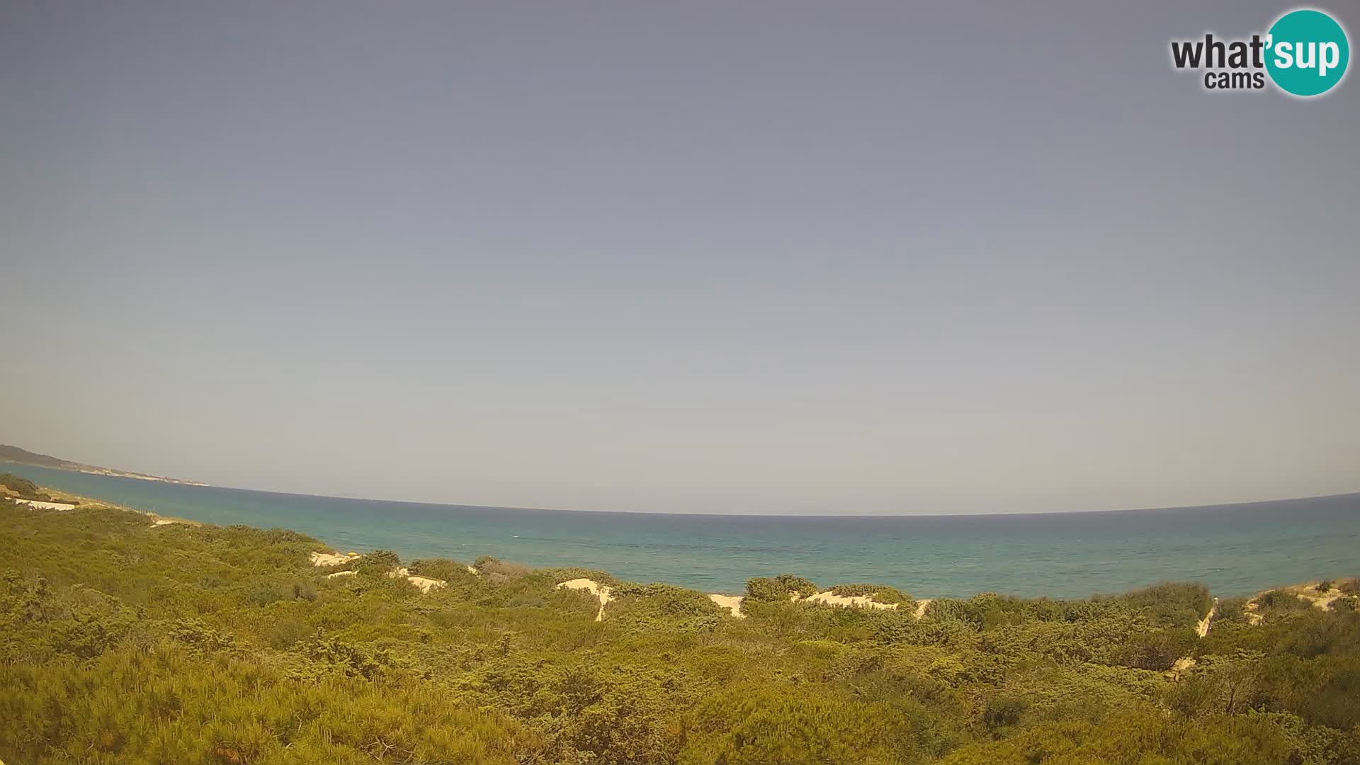 Villaplatamona, panoramski pogled na zaljev Asinara, Platamona, Sorso, Sardinija – web kamera uživo