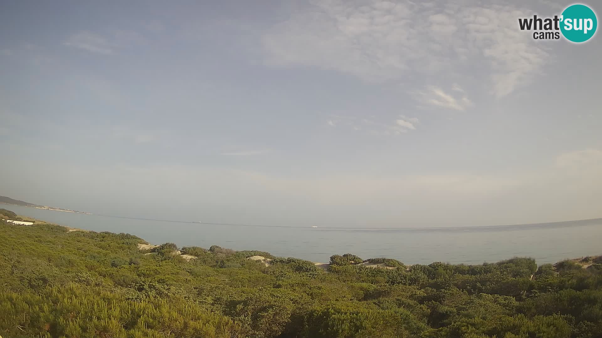 Villaplatamona, panoramski pogled na zaljev Asinara, Platamona, Sorso, Sardinija – web kamera uživo
