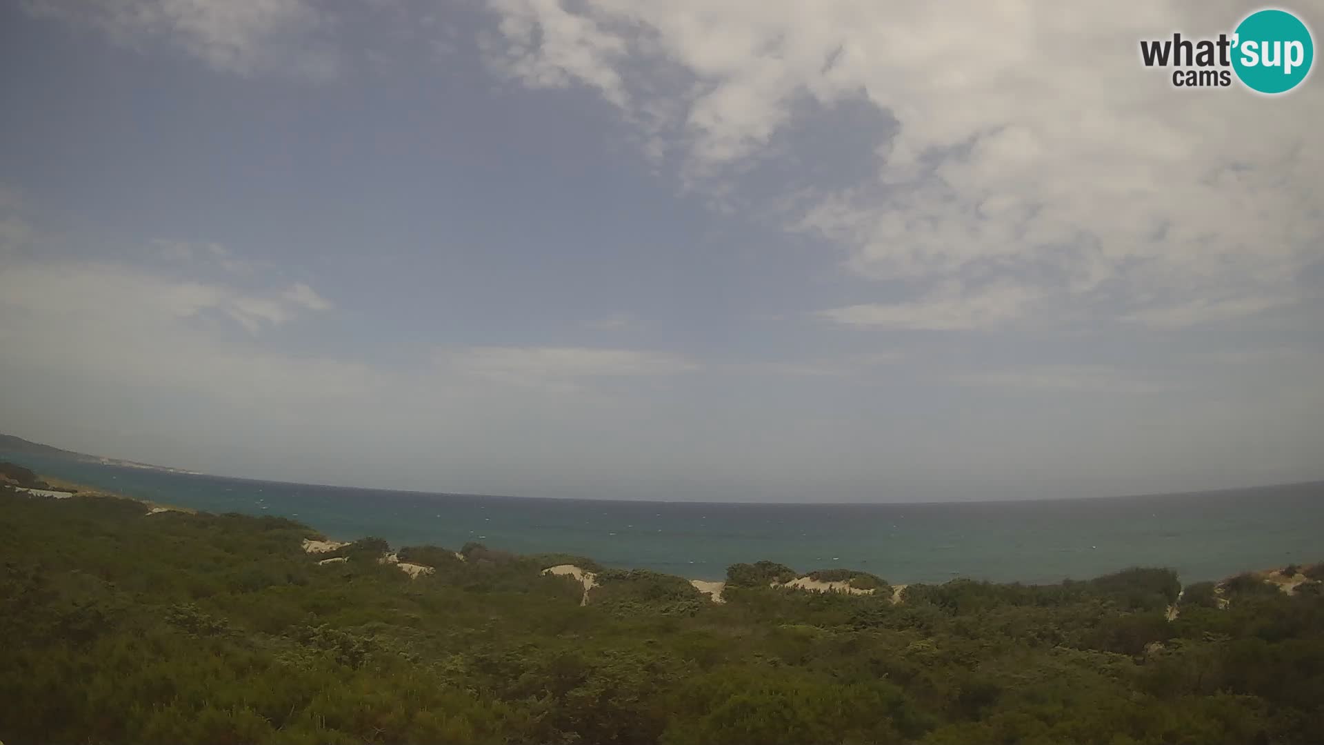 Villaplatamona, panoramski pogled na zaljev Asinara, Platamona, Sorso, Sardinija – web kamera uživo