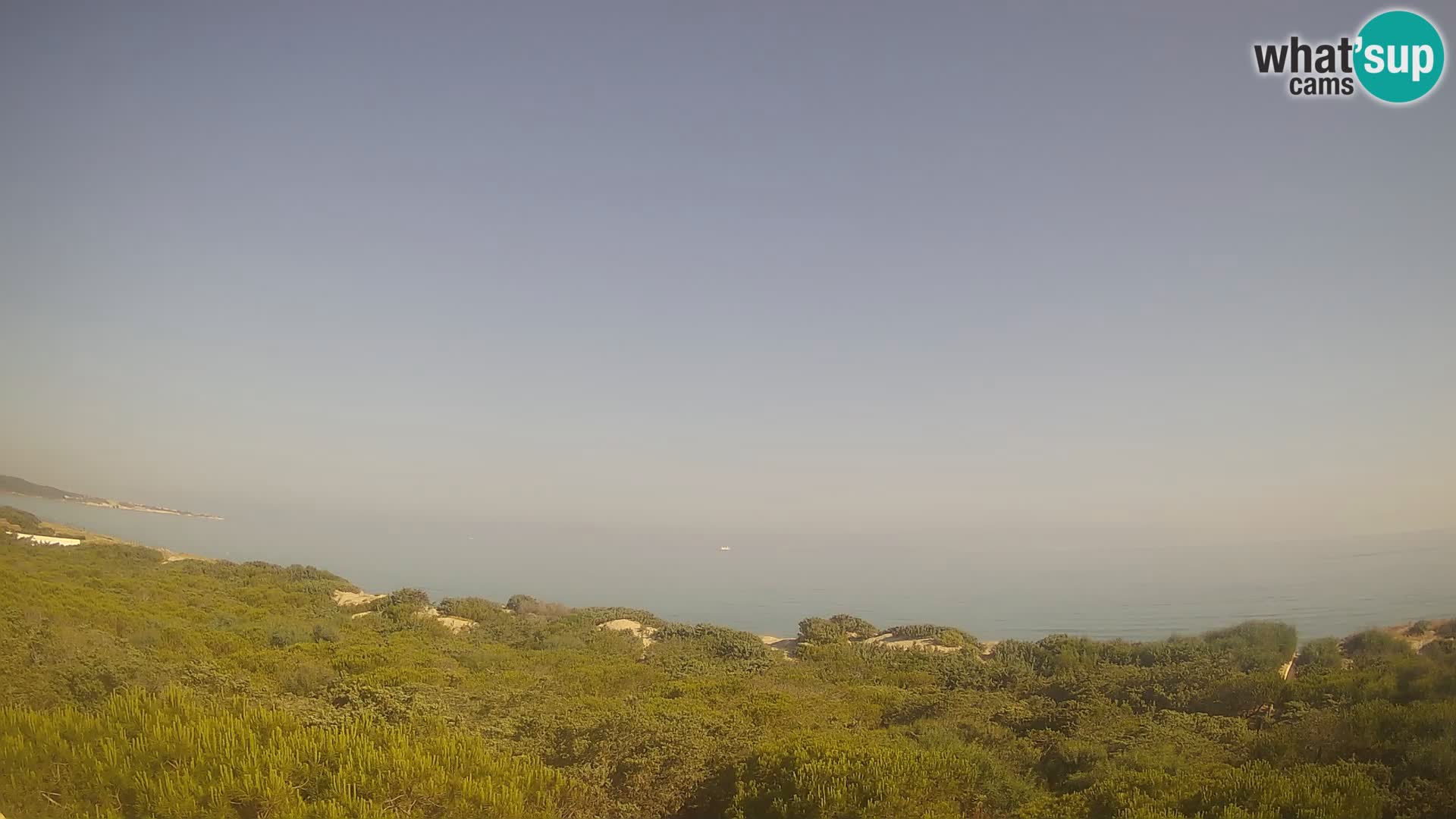 Villaplatamona, Panoramablick auf den Golf von Asinara, Platamona, Sorso, Sardinien – Live-Webcam