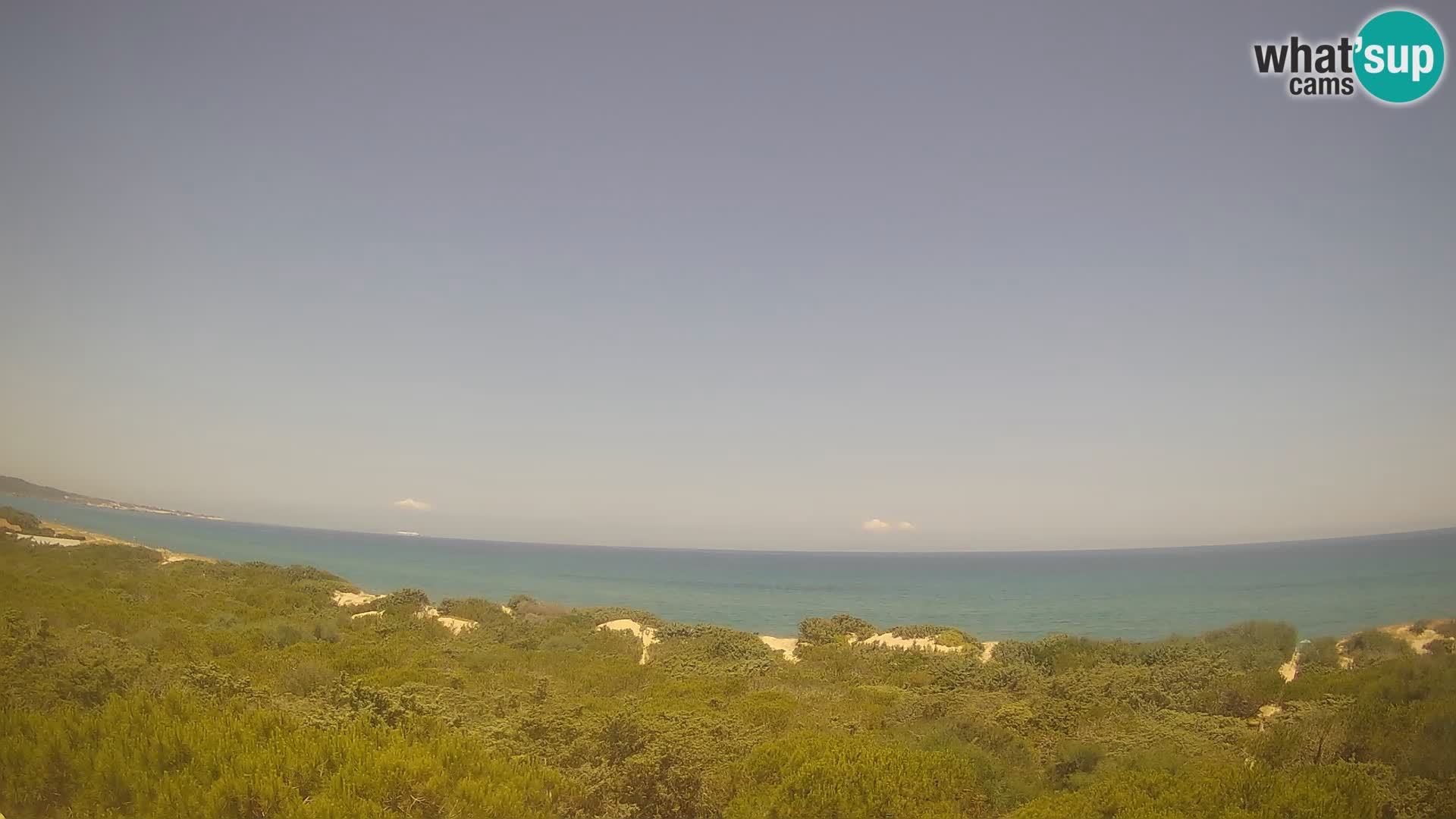 Villaplatamona, panoramski pogled na zaljev Asinara, Platamona, Sorso, Sardinija – web kamera uživo