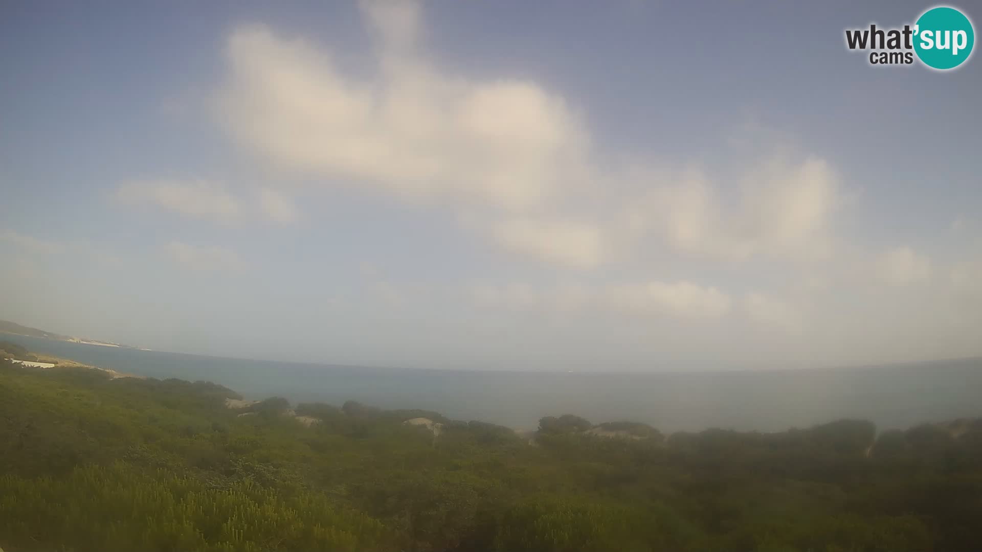 Villaplatamona, Panoramablick auf den Golf von Asinara, Platamona, Sorso, Sardinien – Live-Webcam