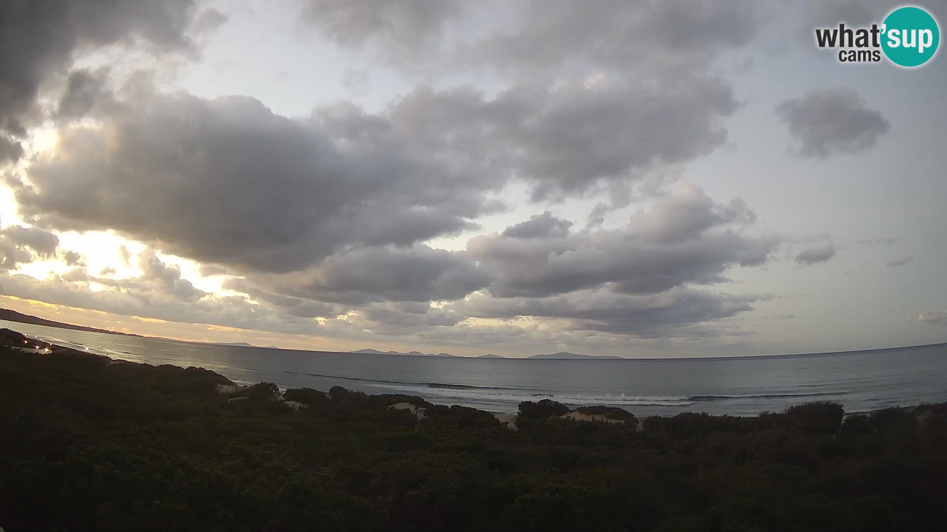 Villaplatamona, panoramski pogled na zaljev Asinara, Platamona, Sorso, Sardinija – web kamera uživo