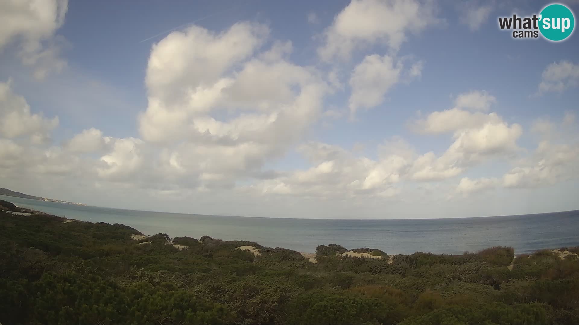 Villaplatamona, panoramski pogled na zaljev Asinara, Platamona, Sorso, Sardinija – web kamera uživo