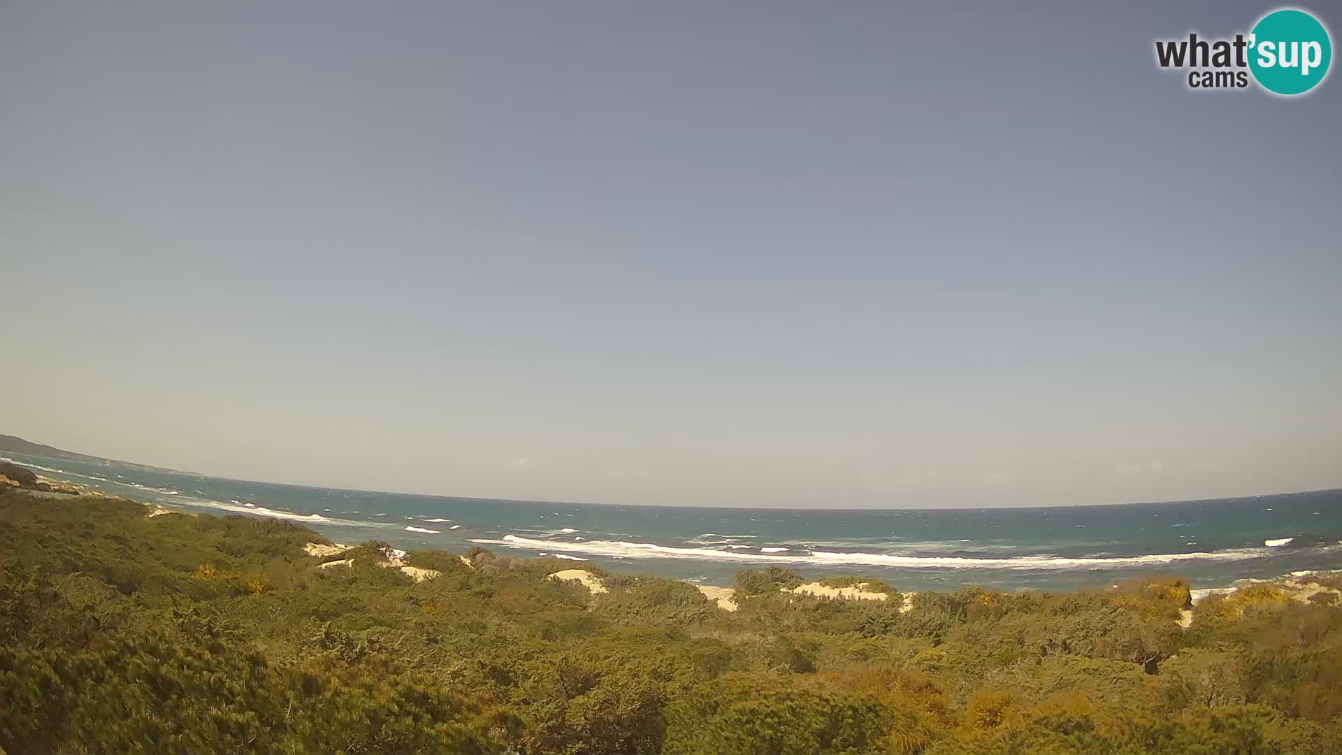 Villaplatamona, panoramski pogled na zaljev Asinara, Platamona, Sorso, Sardinija – web kamera uživo