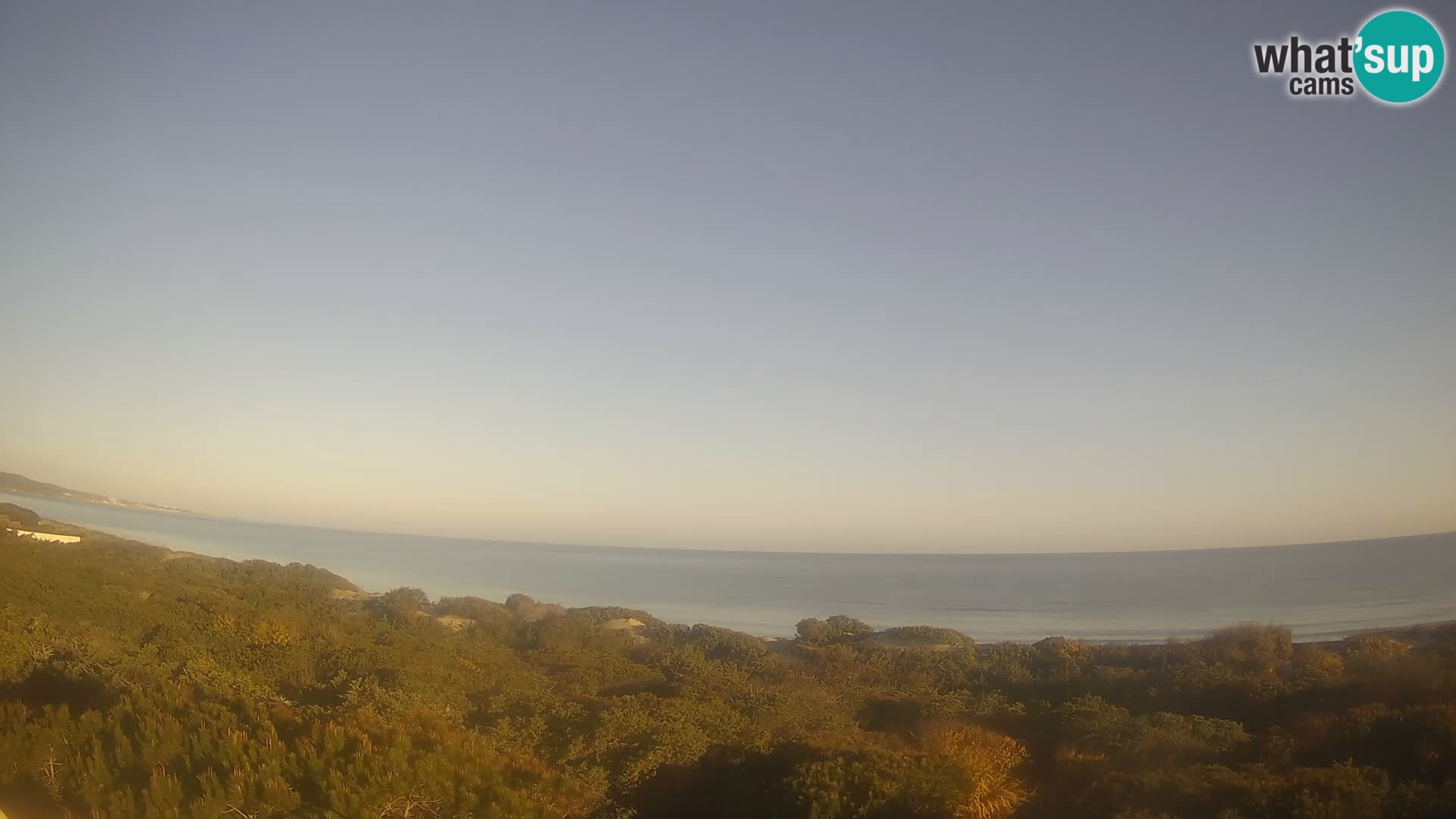 Villaplatamona, panoramski pogled na zaljev Asinara, Platamona, Sorso, Sardinija – web kamera uživo