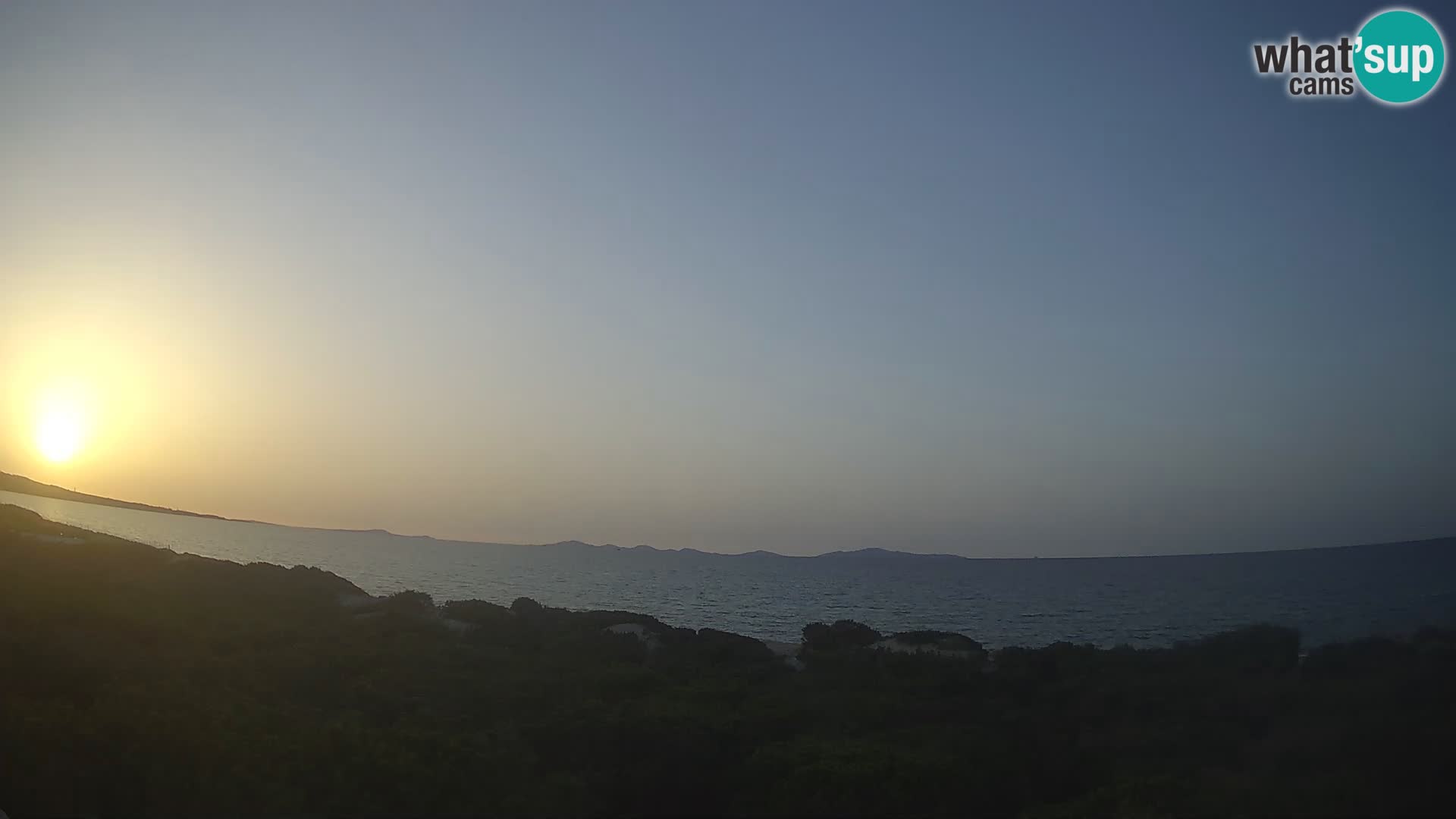 Villaplatamona, panoramski pogled na zaljev Asinara, Platamona, Sorso, Sardinija – web kamera uživo