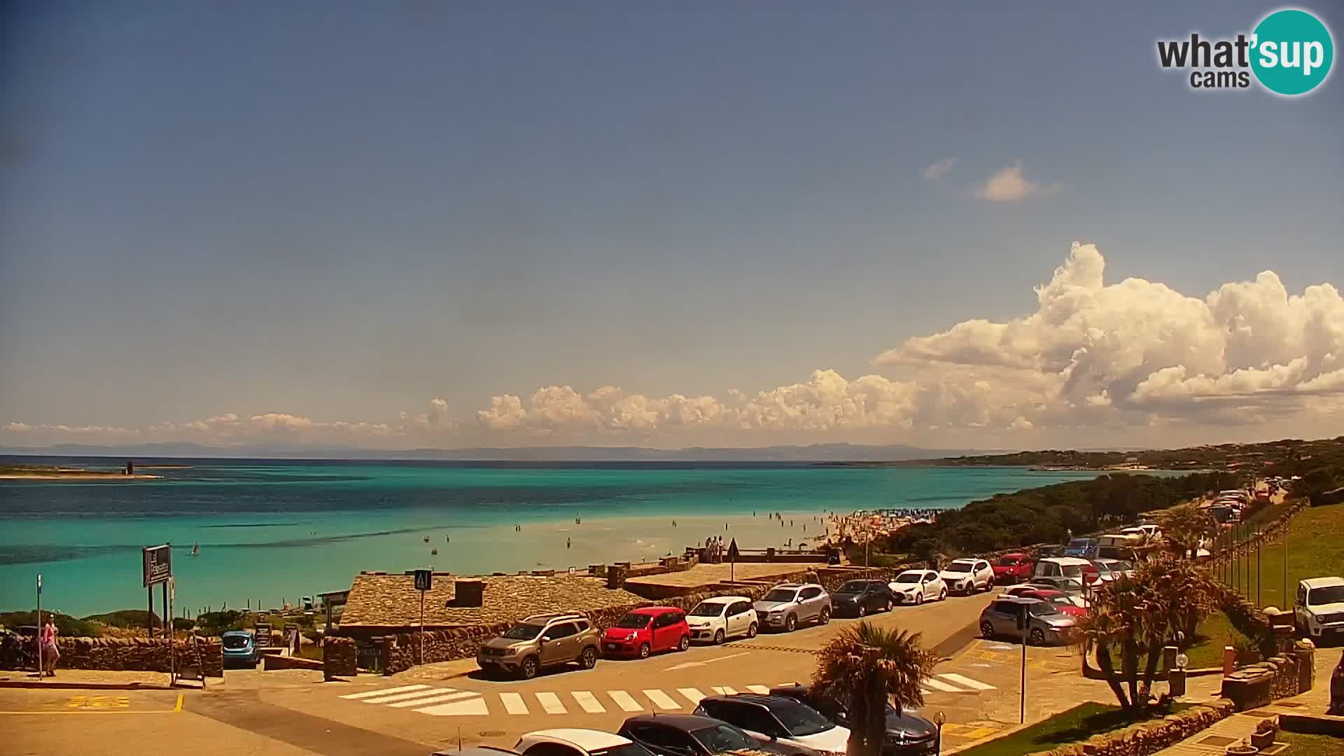 Stintino Spletna kamera v živo Plaža La Pelosa – Sardinija – Italija