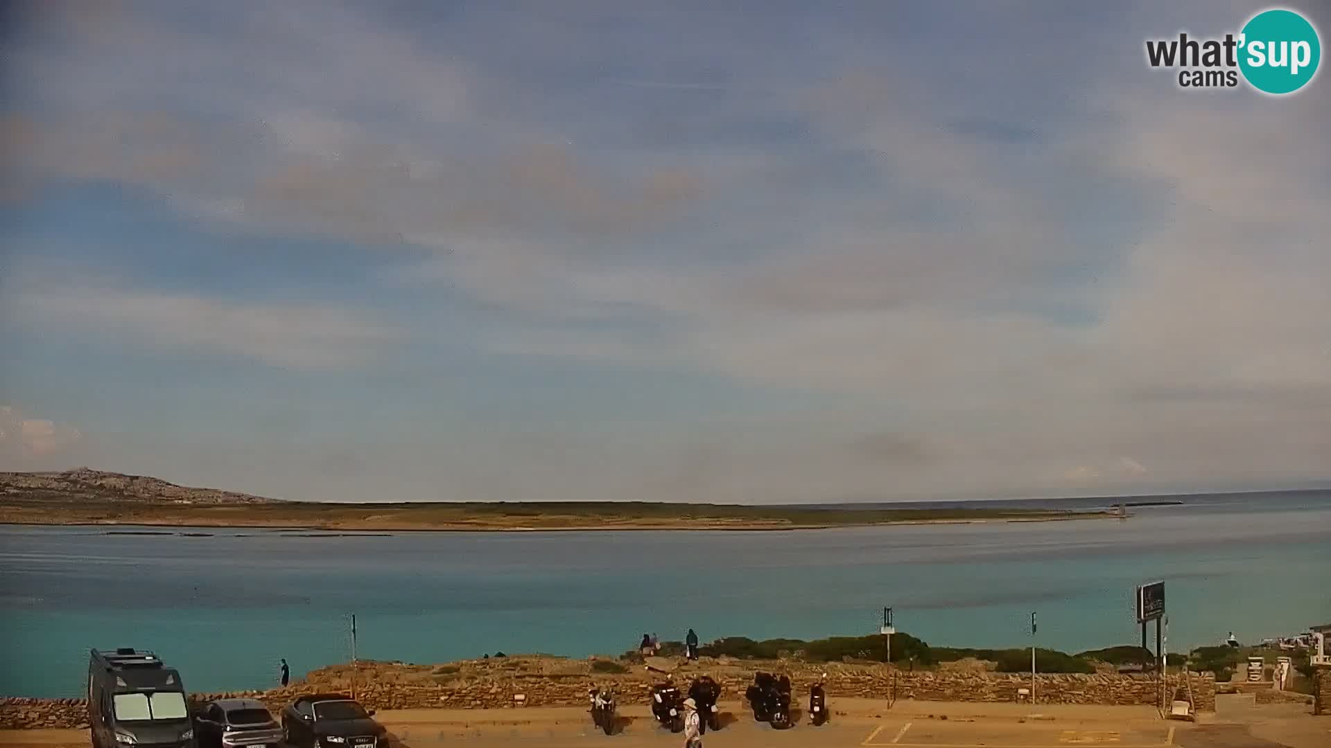 Stintino Spletna kamera v živo Plaža La Pelosa – Sardinija – Italija