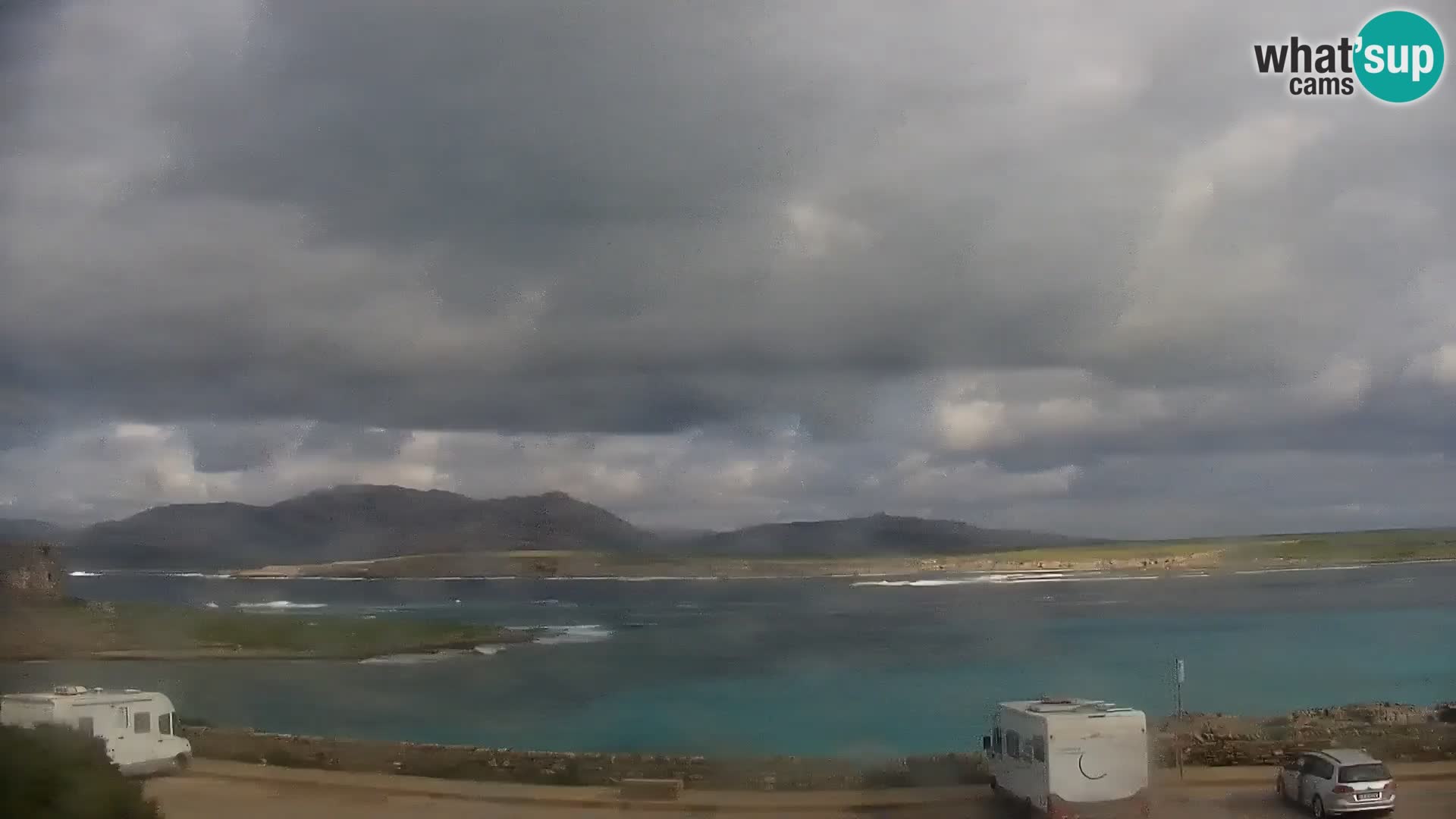 Stintino Spletna kamera v živo Plaža La Pelosa – Sardinija – Italija