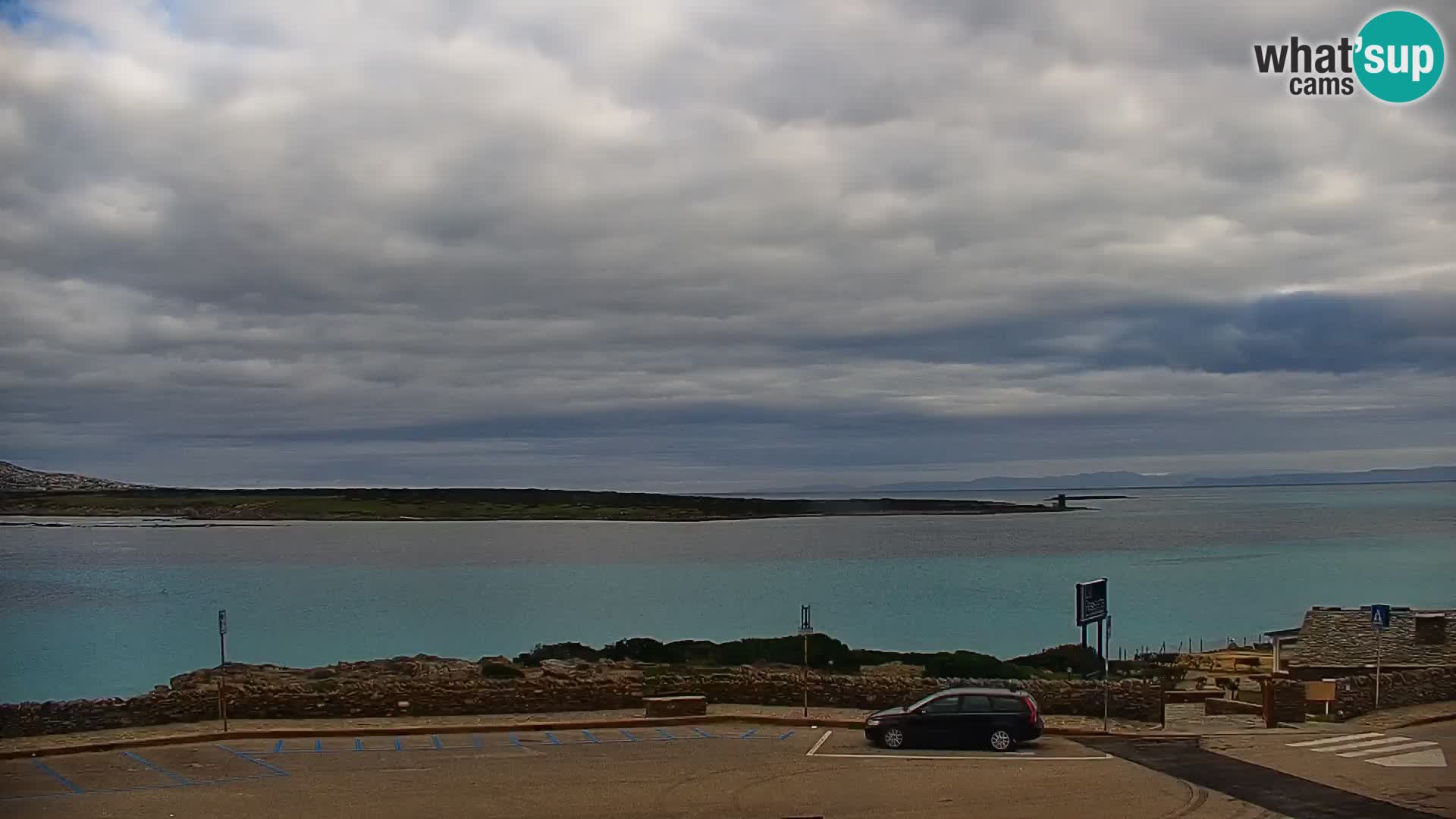 Stintino Spletna kamera v živo Plaža La Pelosa – Sardinija – Italija