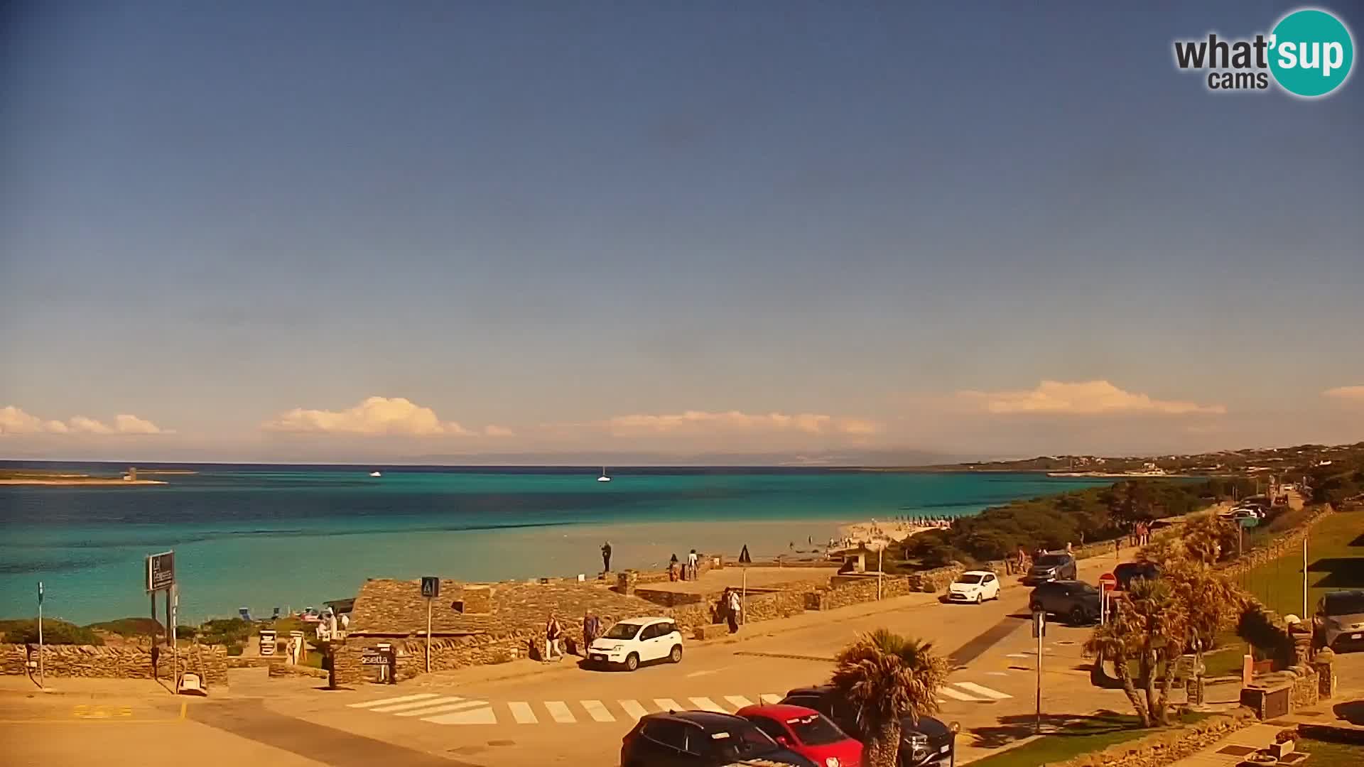 Capo Falcone spletna kamera Stintino – Plaža La Pelosa