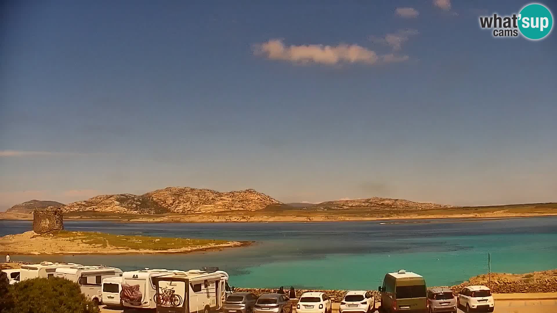 Capo Falcone spletna kamera Stintino – Plaža La Pelosa