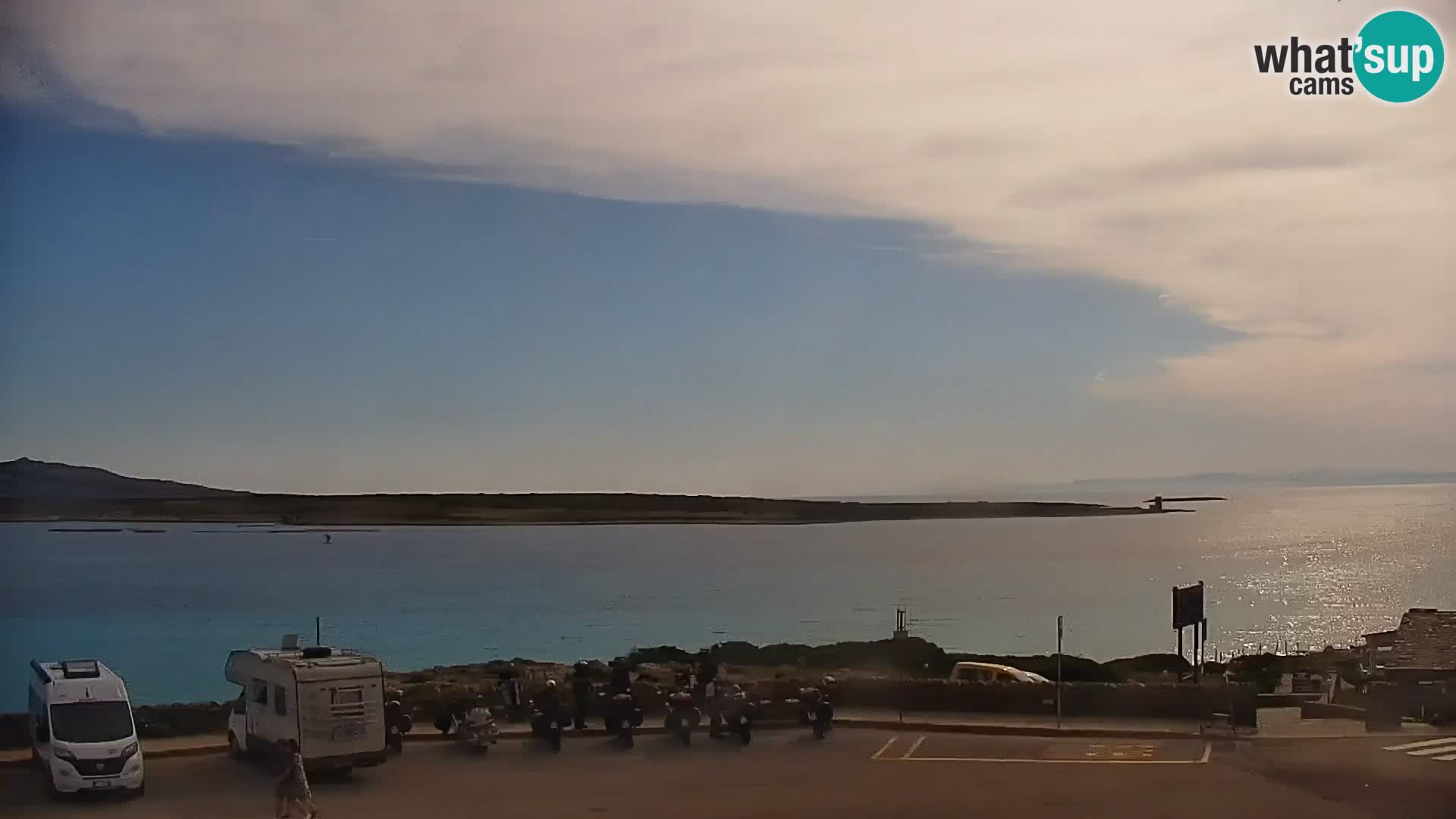 Stintino Spletna kamera v živo Plaža La Pelosa – Sardinija – Italija
