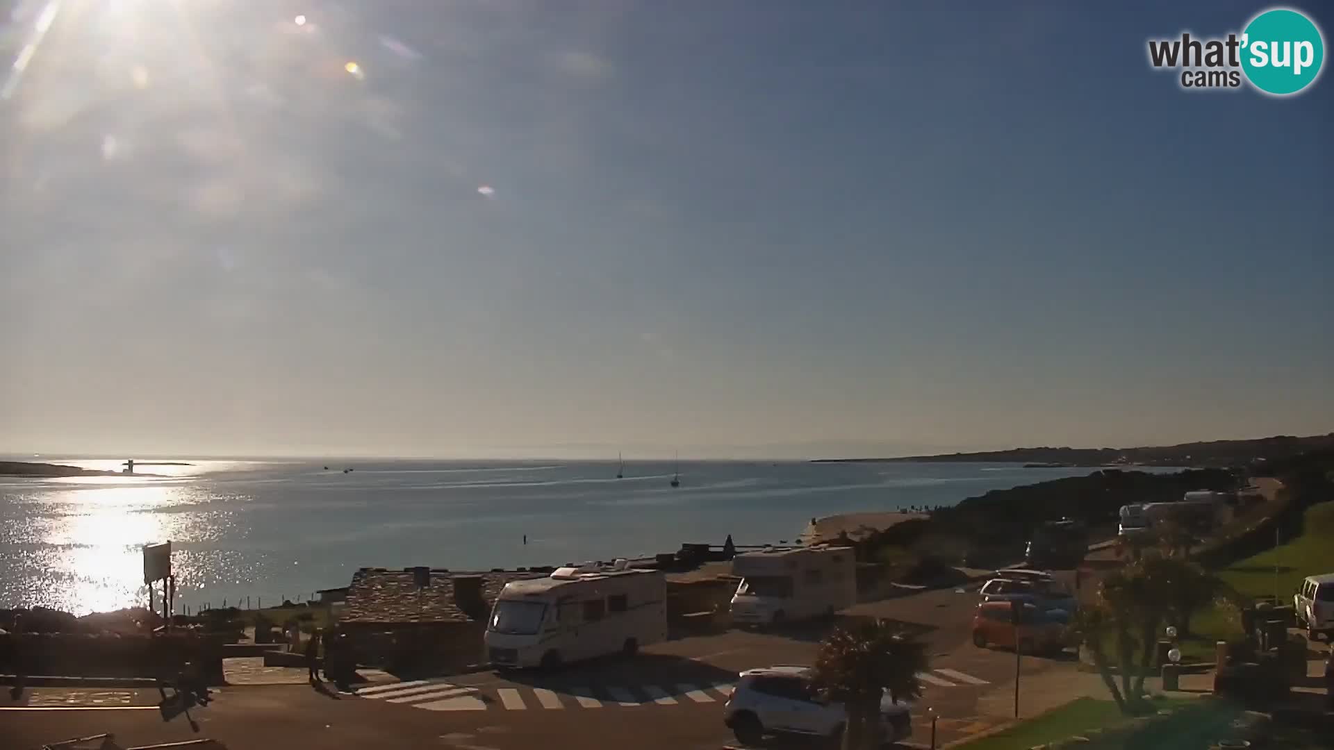 Capo Falcone spletna kamera Stintino – Plaža La Pelosa