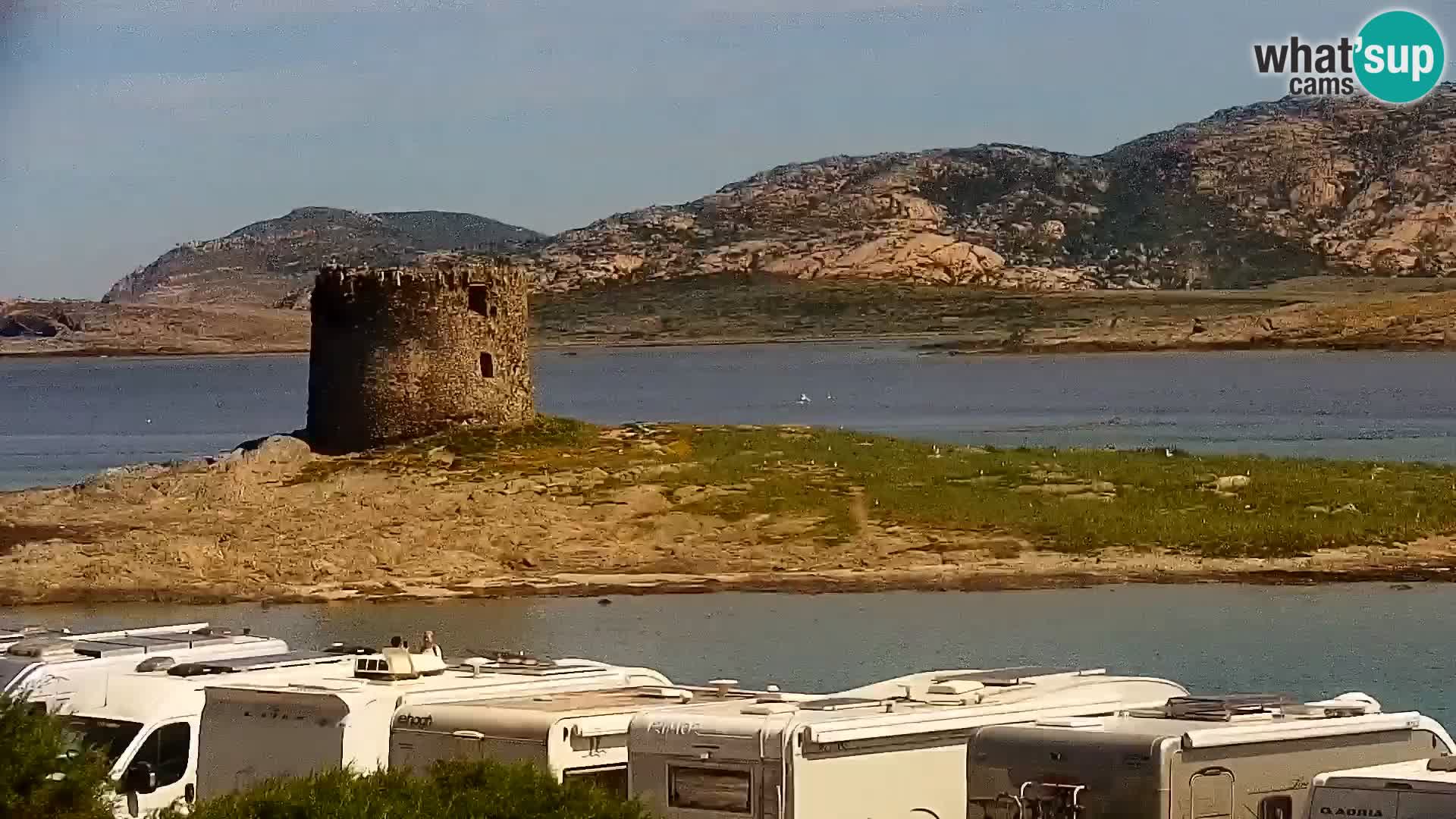 Capo Falcone spletna kamera Stintino – Plaža La Pelosa