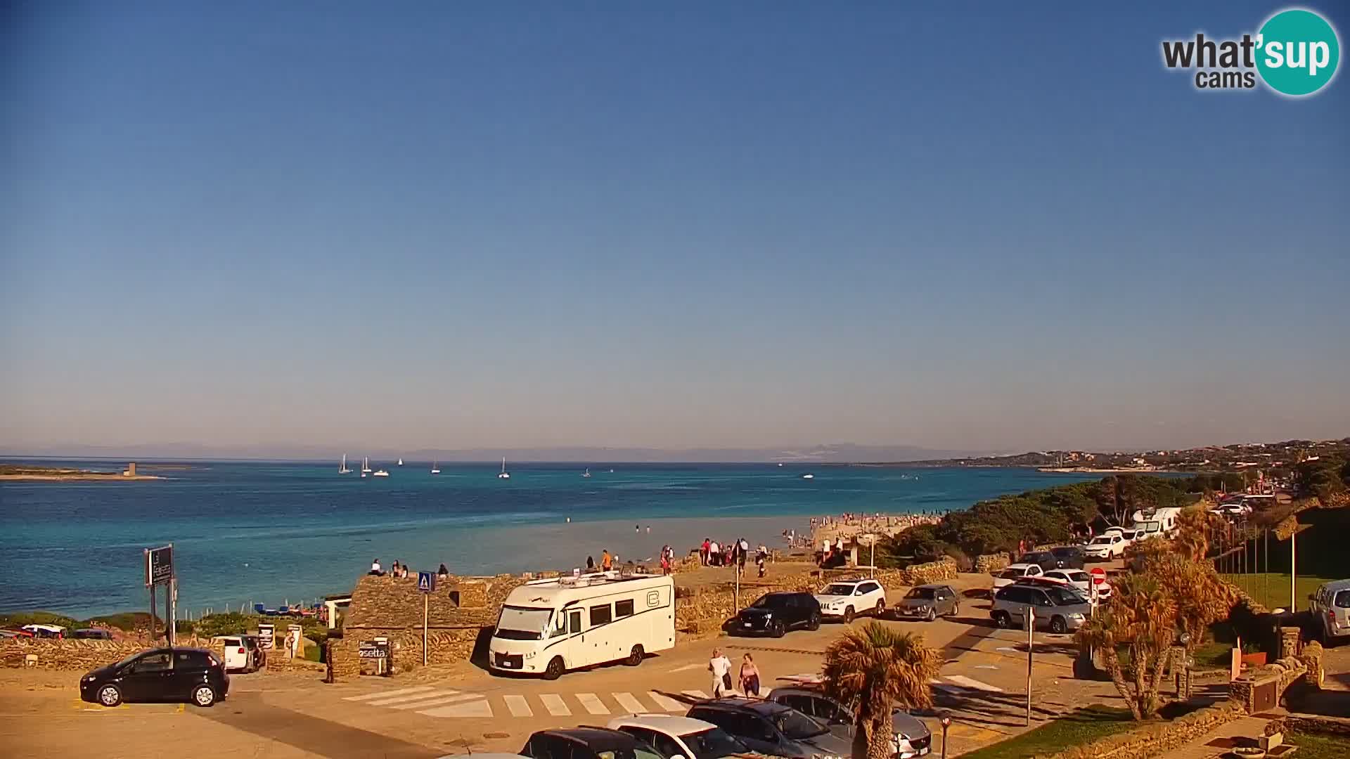 Capo Falcone web kamera Stintino – Plaža La Pelosa