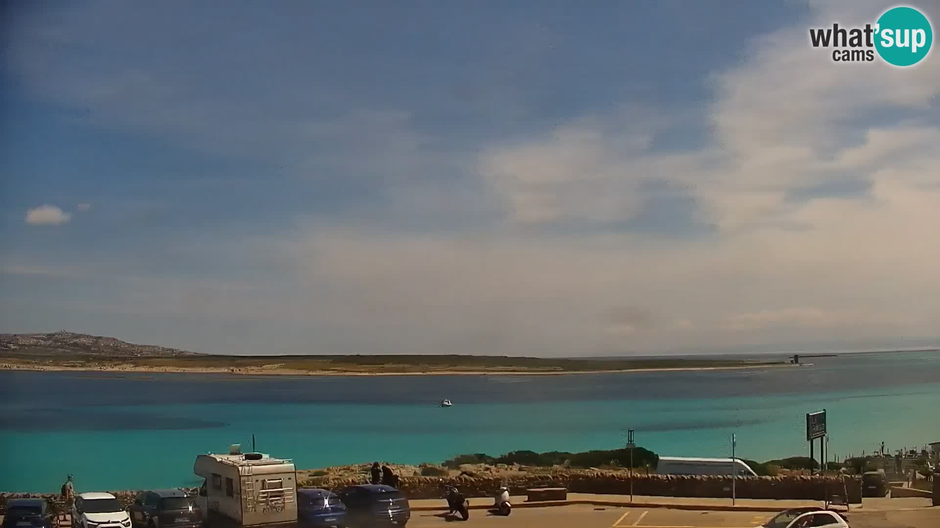 Stintino Spletna kamera v živo Plaža La Pelosa – Sardinija – Italija