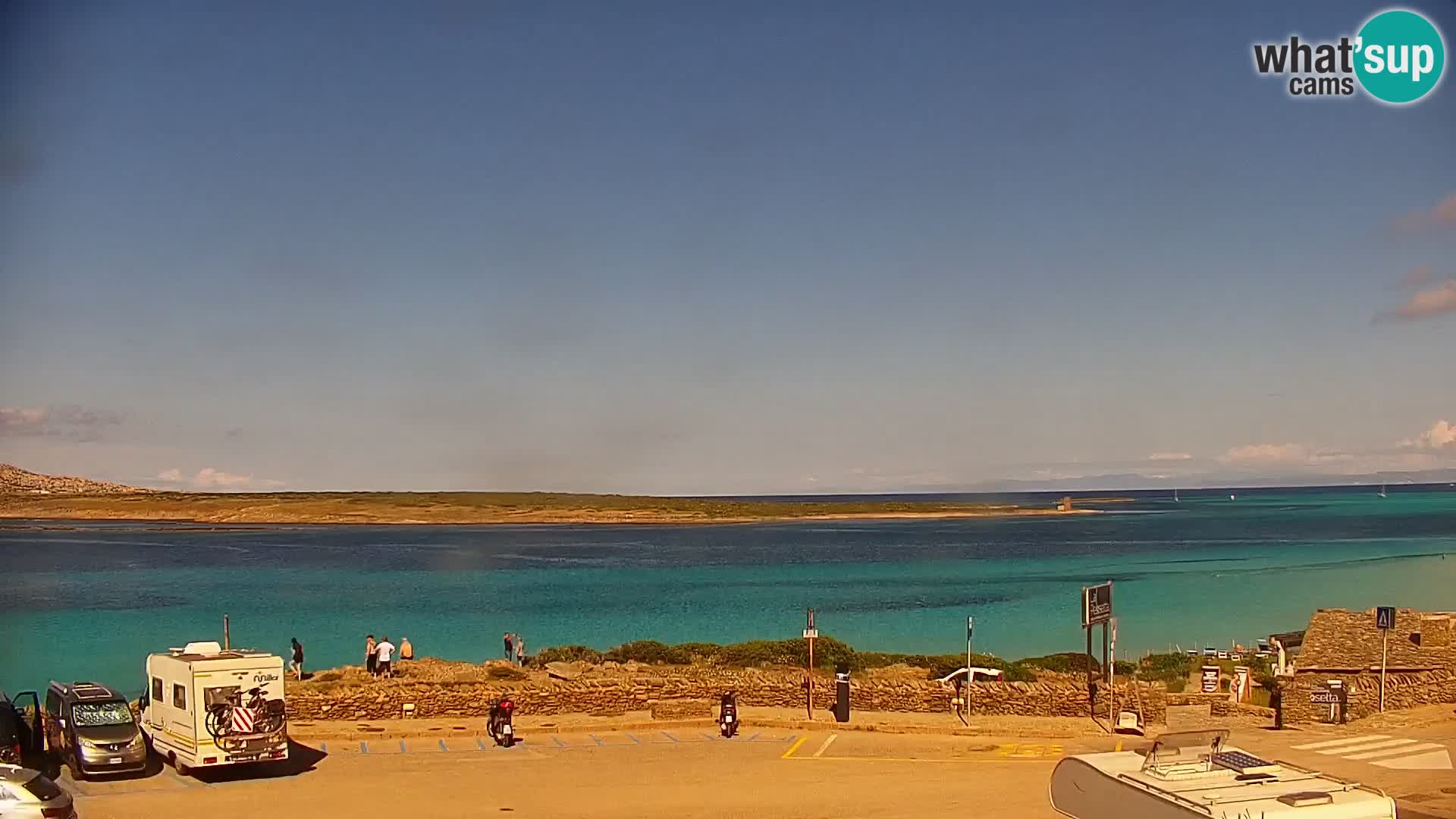Capo Falcone spletna kamera Stintino – Plaža La Pelosa