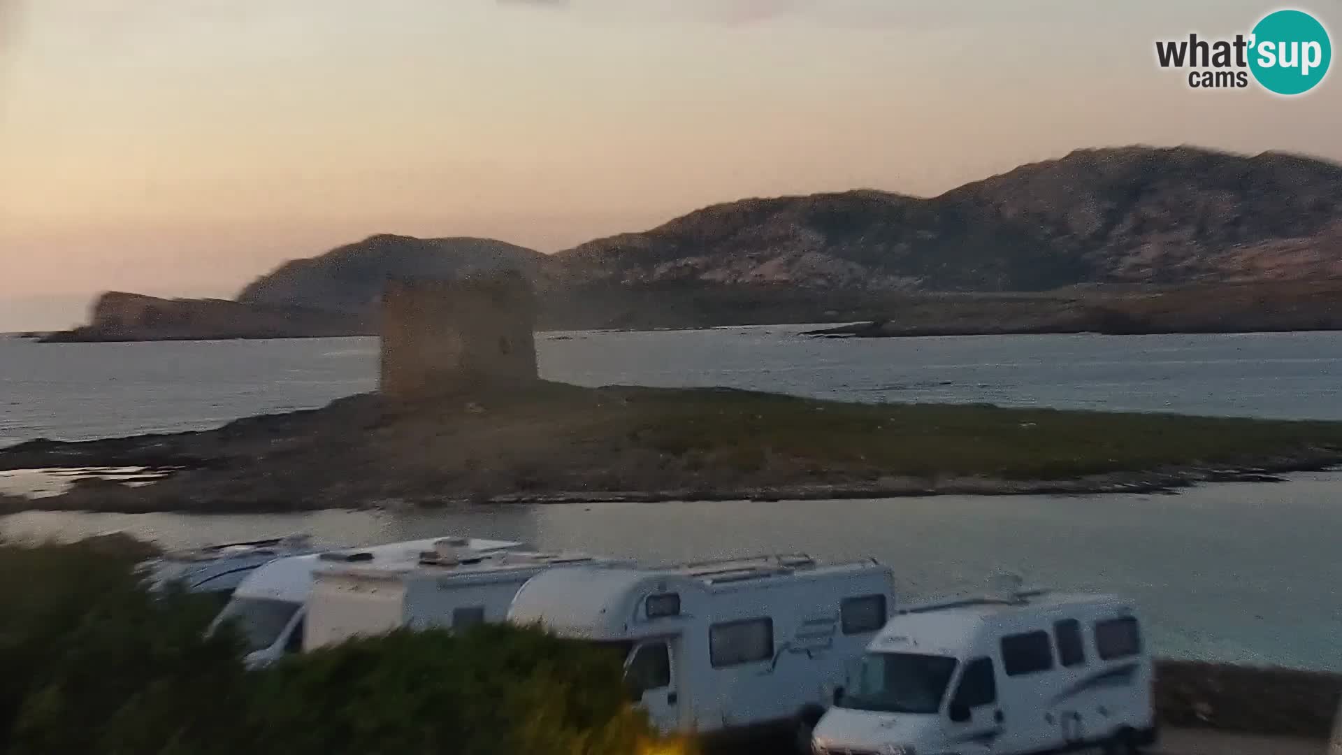 Stintino Spletna kamera v živo Plaža La Pelosa – Sardinija – Italija